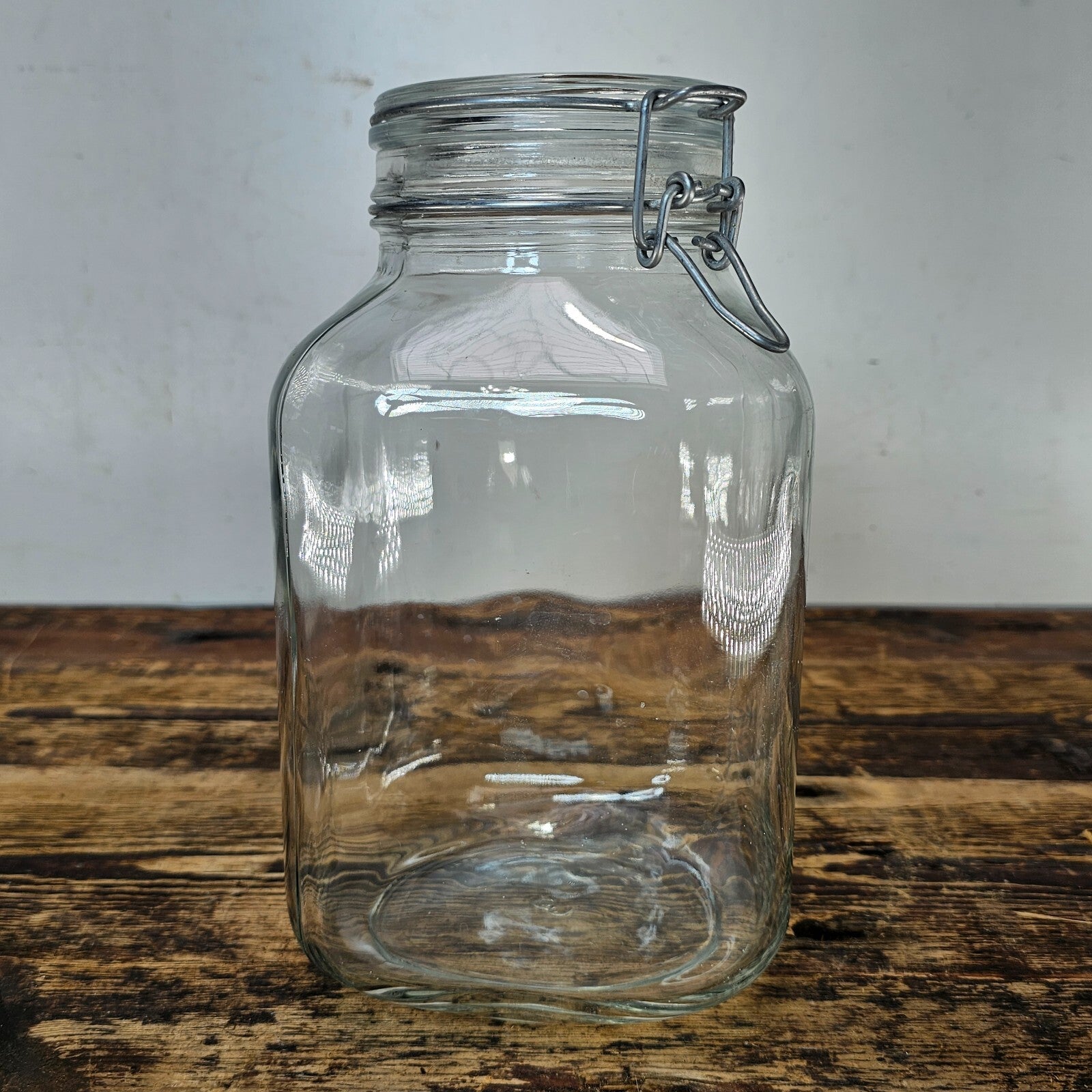 Bormioli Rocco Fido Glass 3 Liter Square Canning Jar from ITALY (No Gasket)