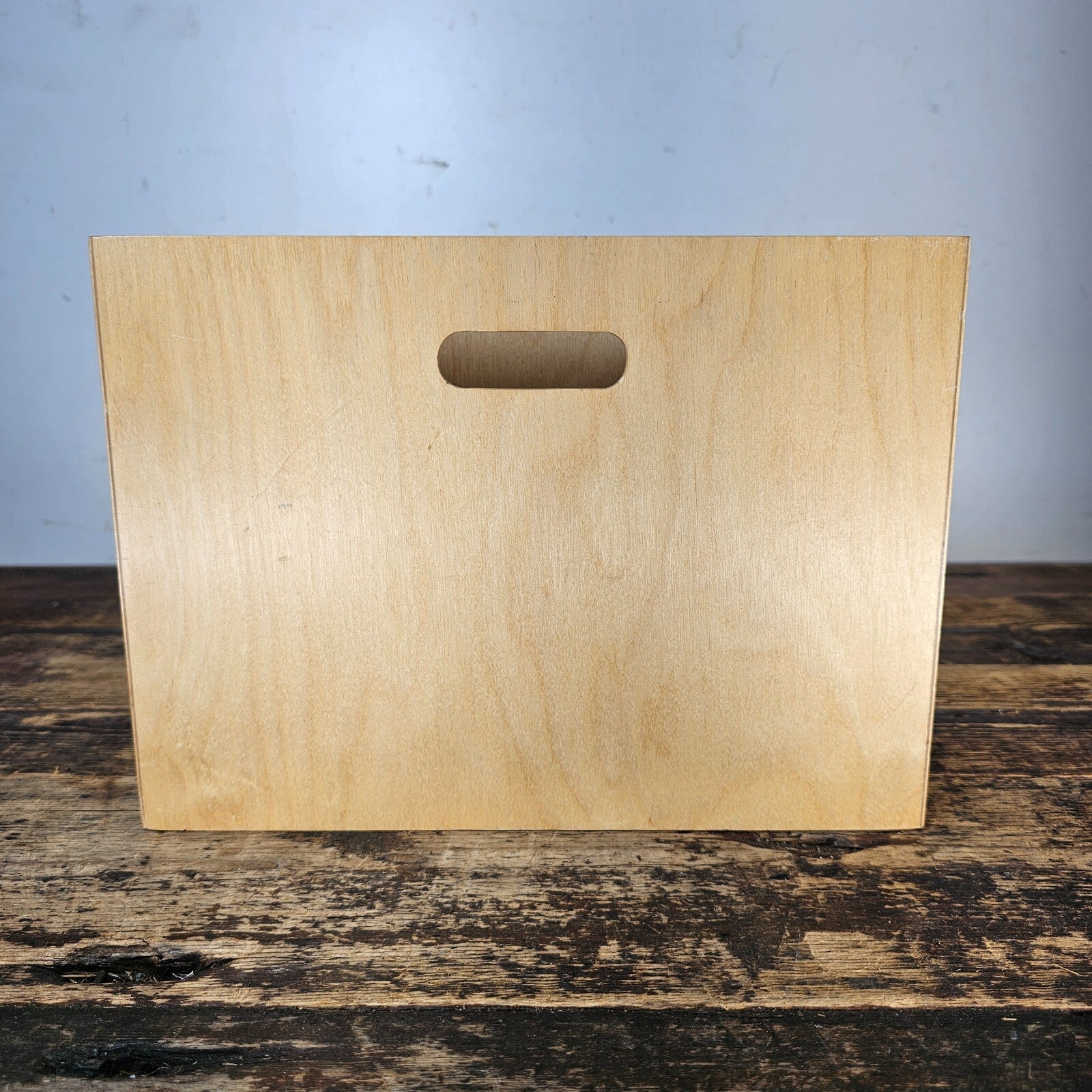 Slanted Front Wooden Desk Organizer 11"W x 8.75"D x 8"H