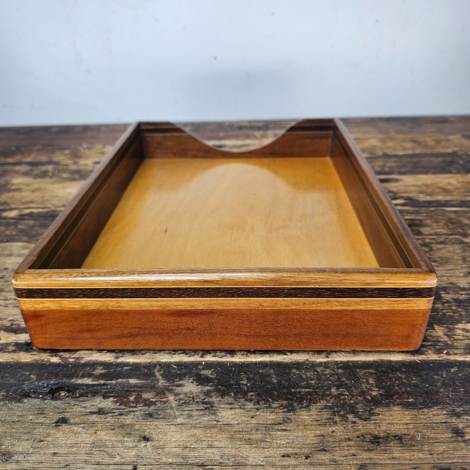Nordic Style Vintage Wooden Document Tray