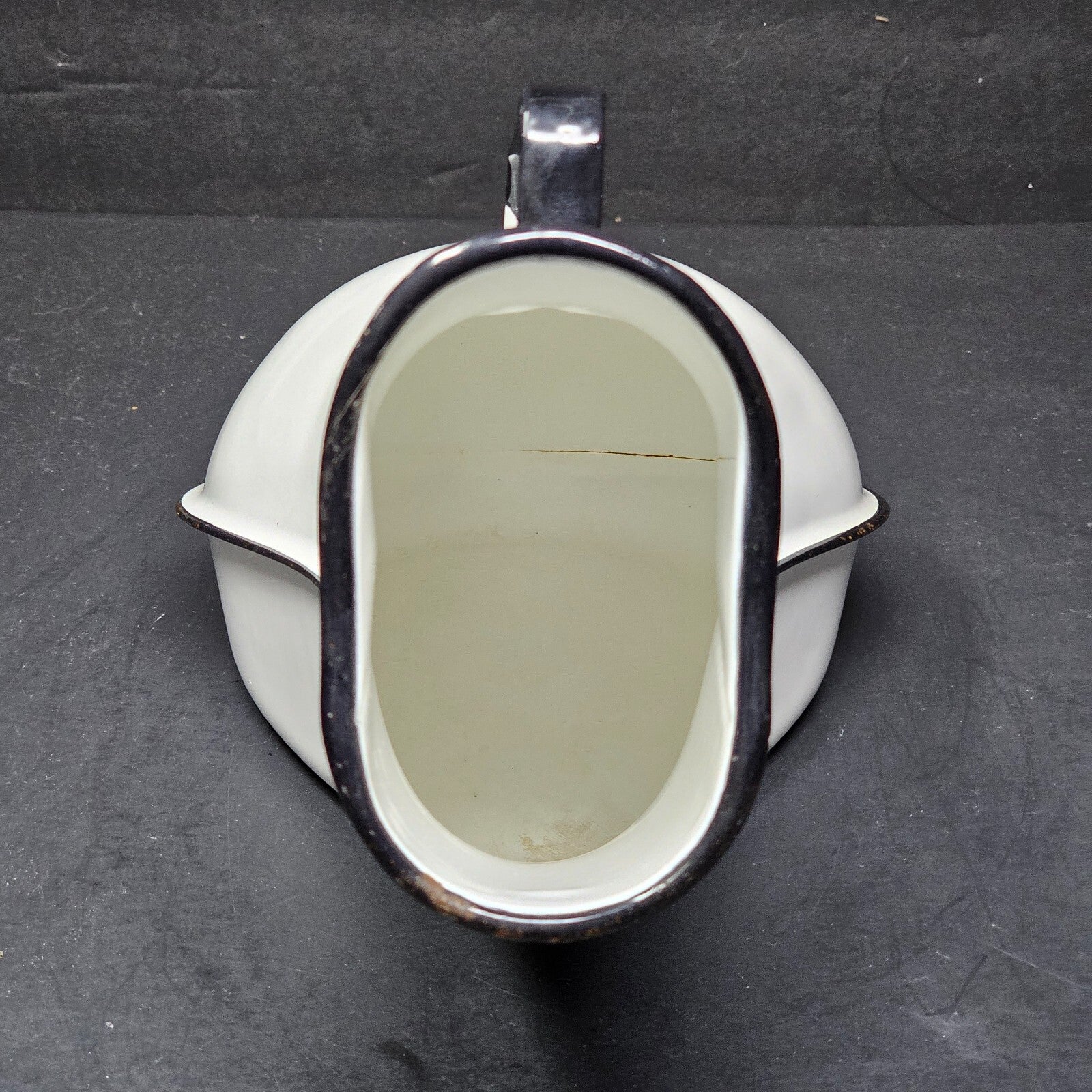 Vintage Jones White Enamel Ware Female Urinal