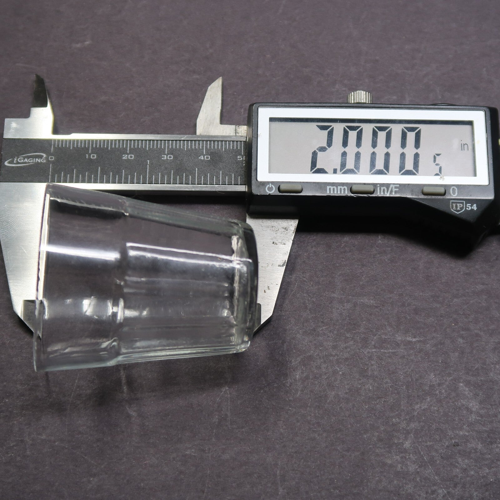 Miniature Soda Glass Style Shot Glass H 2"