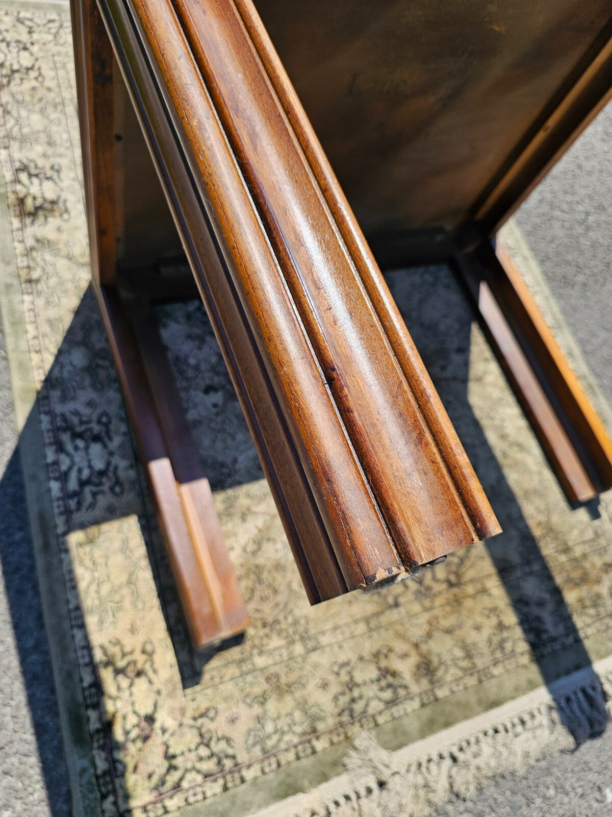 Altavista Lane Burled Walnut Rustic End Side Table 1950's