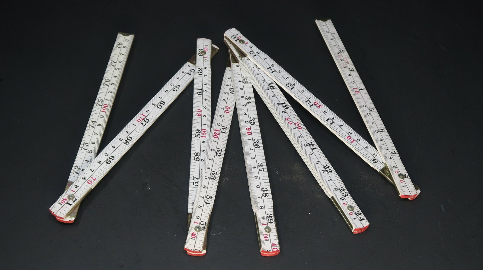 2 Meter / 78 Inch White Wooden Fold Out Ruler 10 Fold