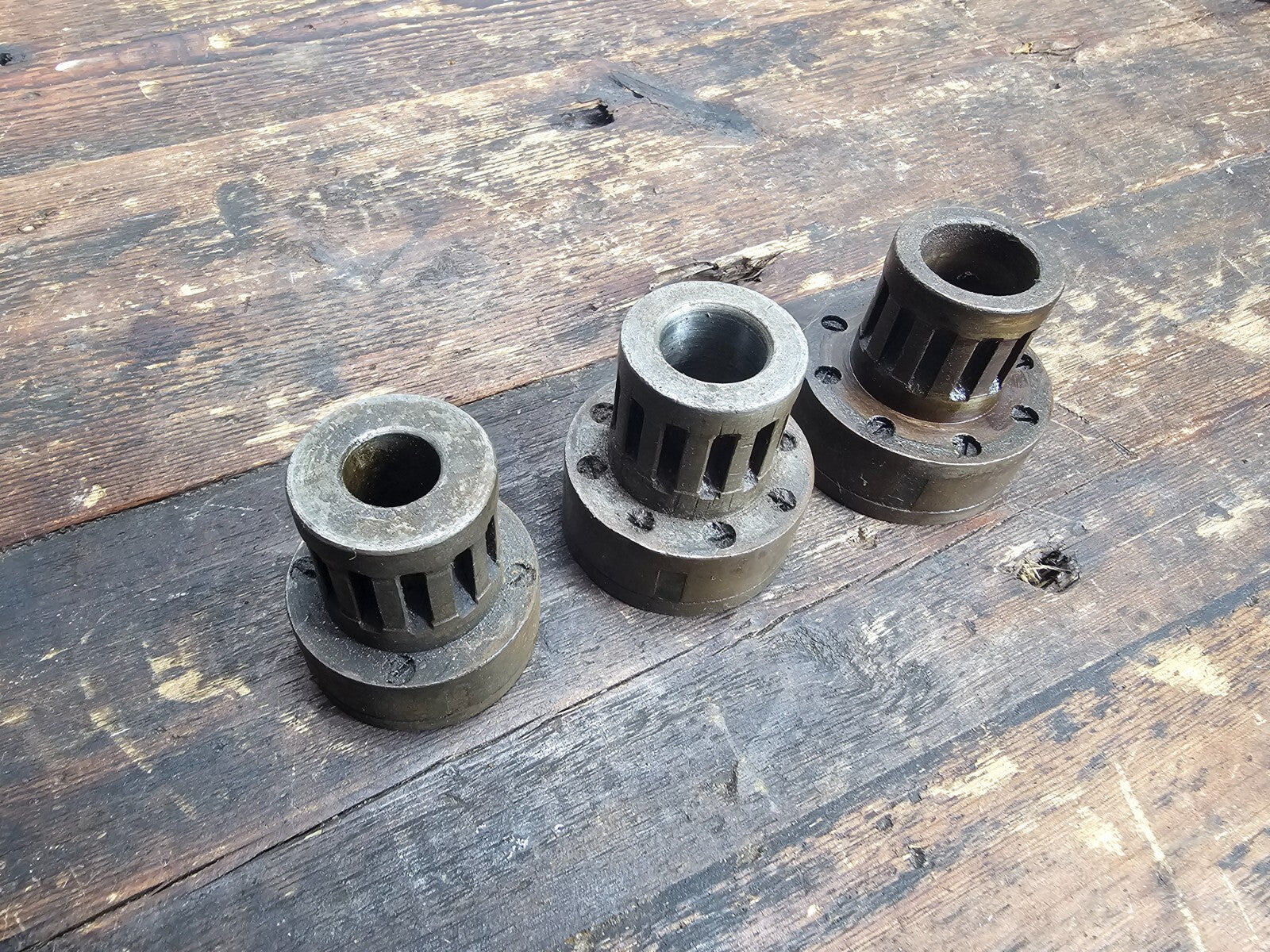 Toledo Pipe Threading Machine Co. with 3 Dies 3/4, 1/2, 3/8" Vintage