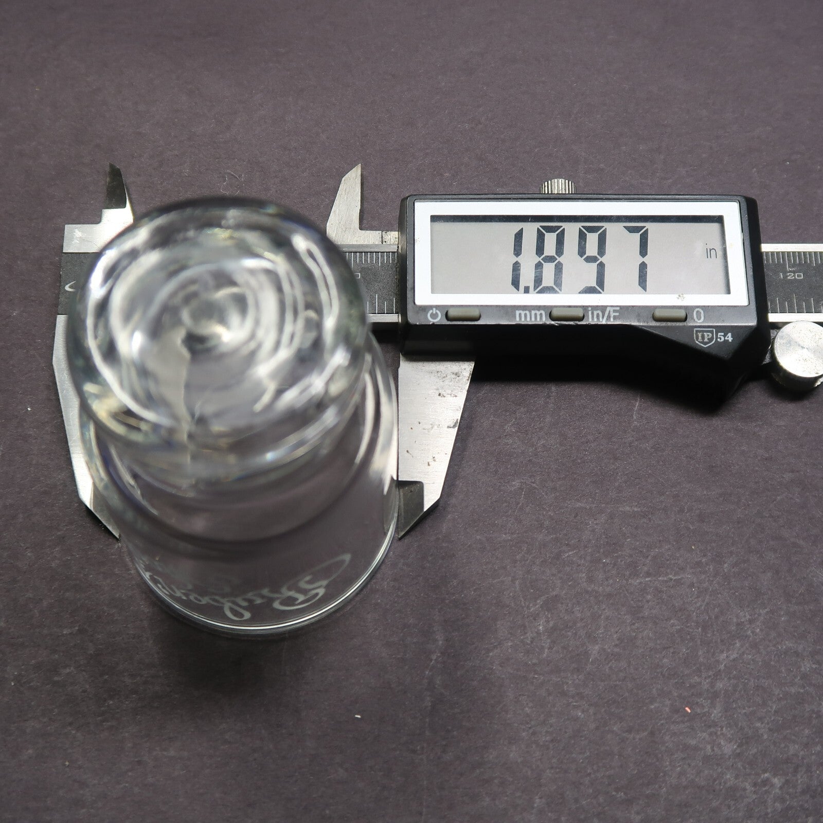 Retro Shot Glass Engraved " Ruben's Shooter "H 2.6"