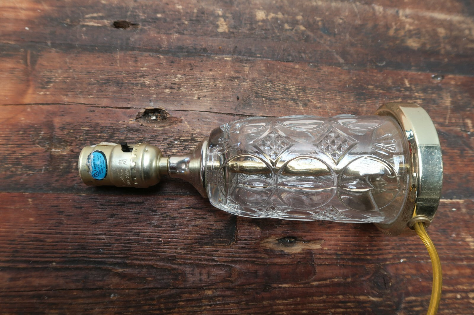 Excelsior Small Glass Boudoir Table Lamp 4" x 4" x H 10"