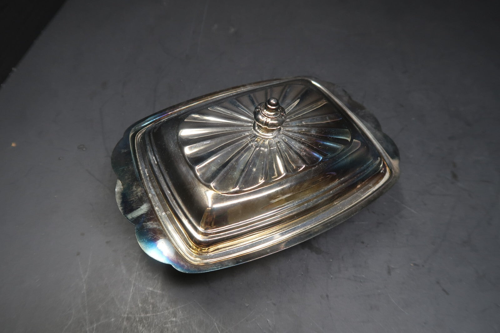Wm Rogers Silverplate Soft Margarine Dish Candy & Relish Server