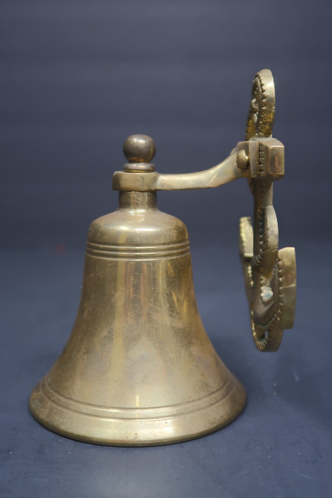 Vintage Brass Anchor Bell Wall Mount H 4.75" x D 3.5" x W 3.25" (1 lb)