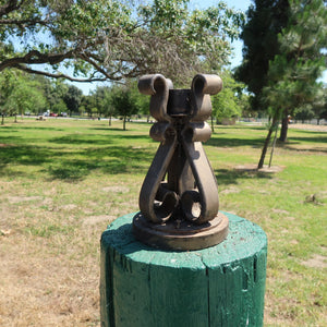 Iron Garden Candle Holder 8" x 8" x H 12.5" (12 lb.)