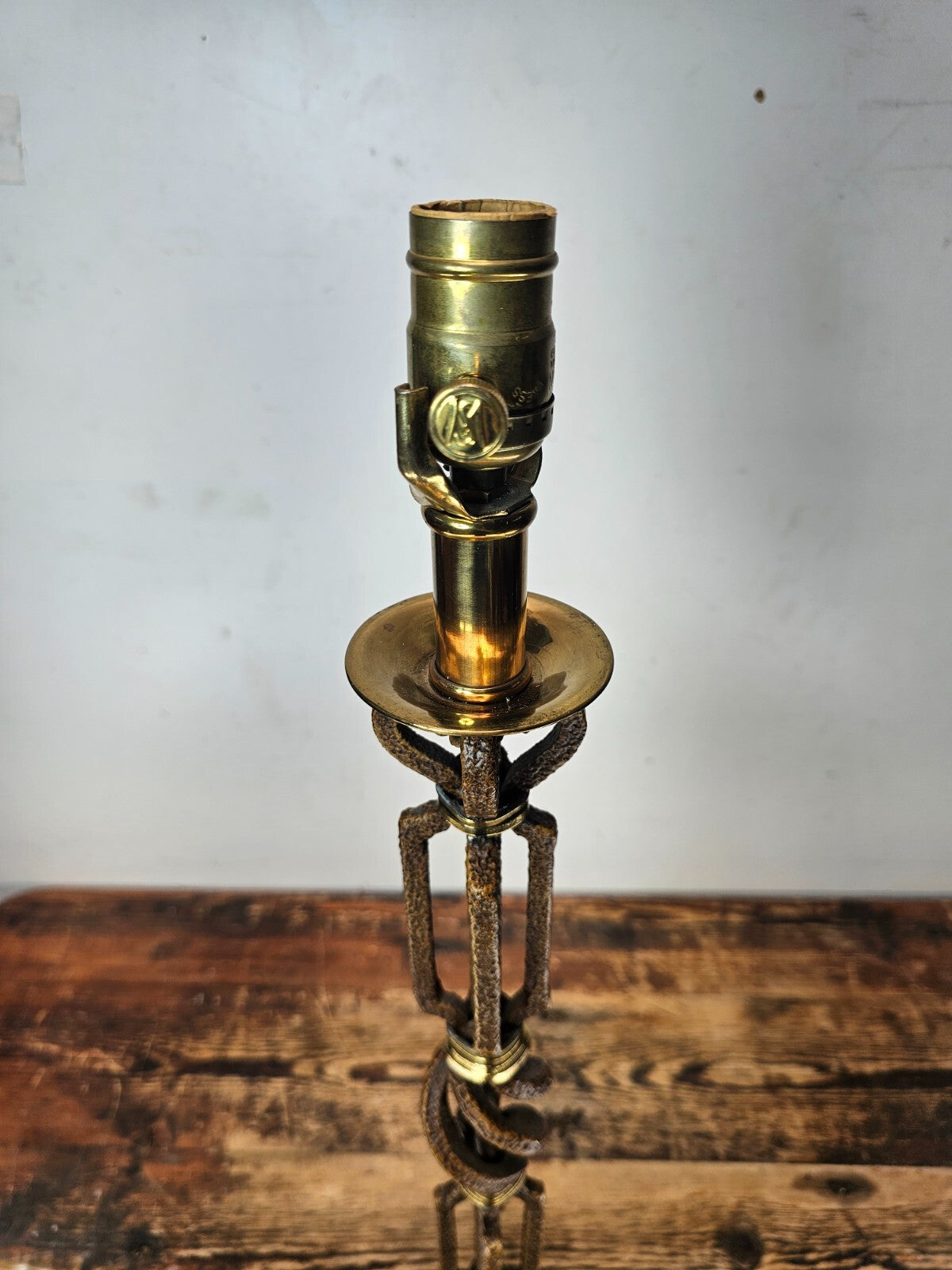 Antique-Style Metal Table Lamp 24.5"H
