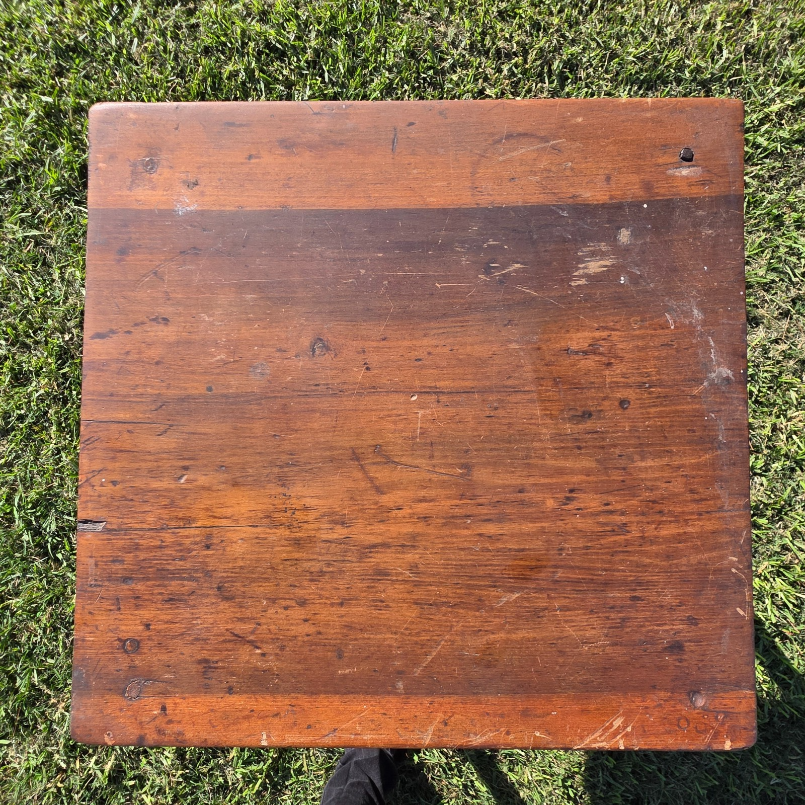 Antique New England Cherry One-Drawer Work Table c.1820s Original Mushroom Knob