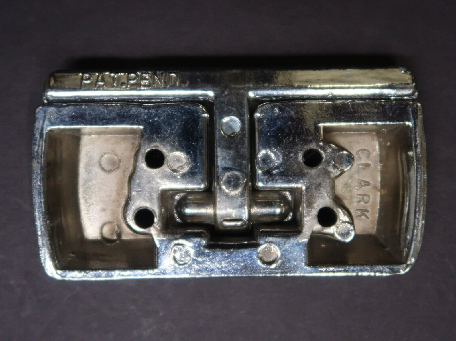 Clark Industrial Folding Chrome Boat Cleat Vintage