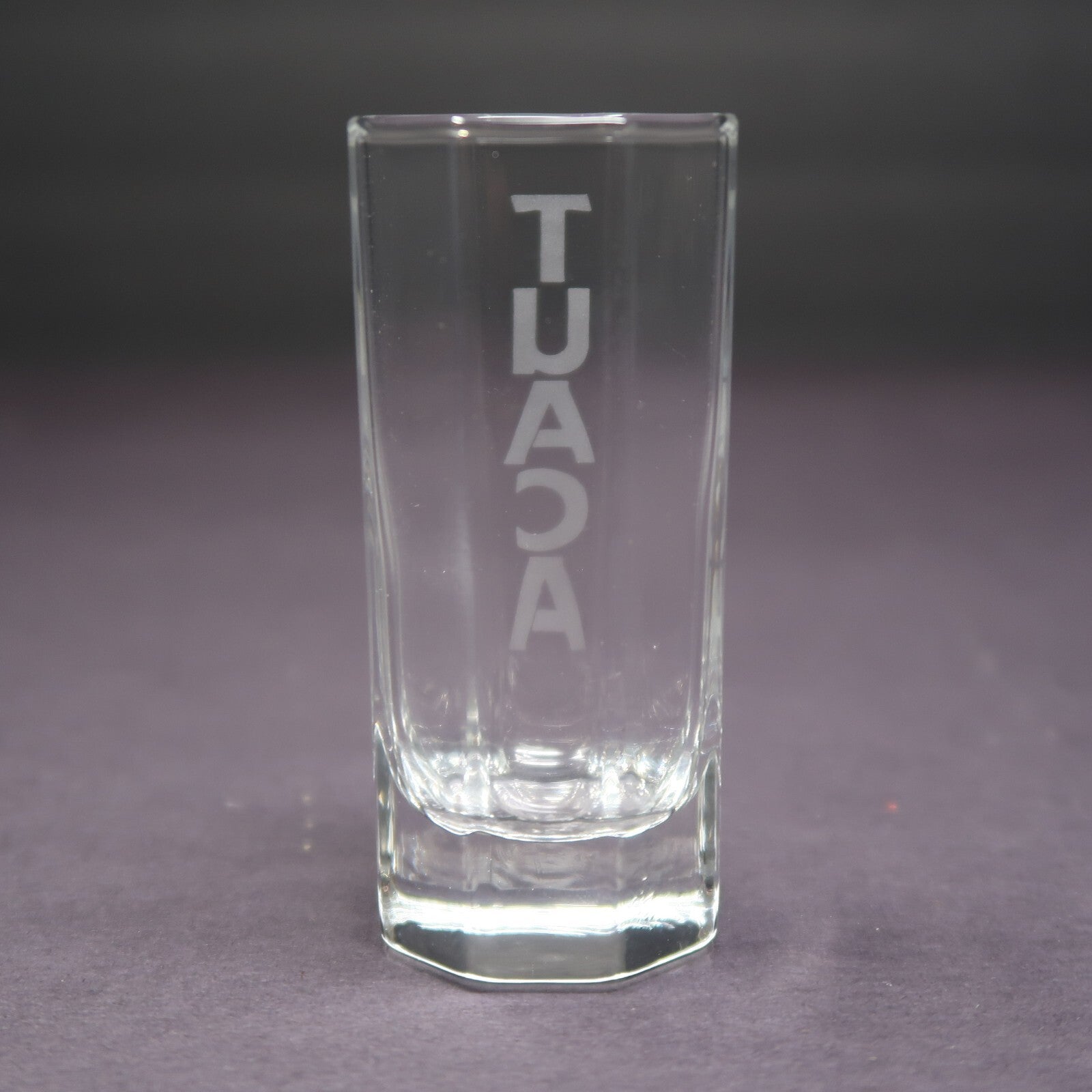 TUACA Liqueur Etched Octagonal Shot Glass H 3.3"