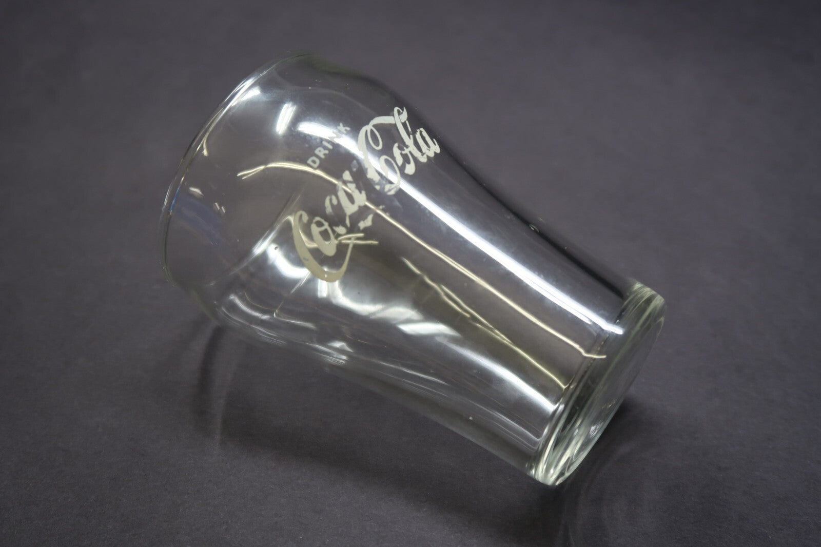 Vintage Small Coke Drinking Glass Bell Shaped 4" Tall