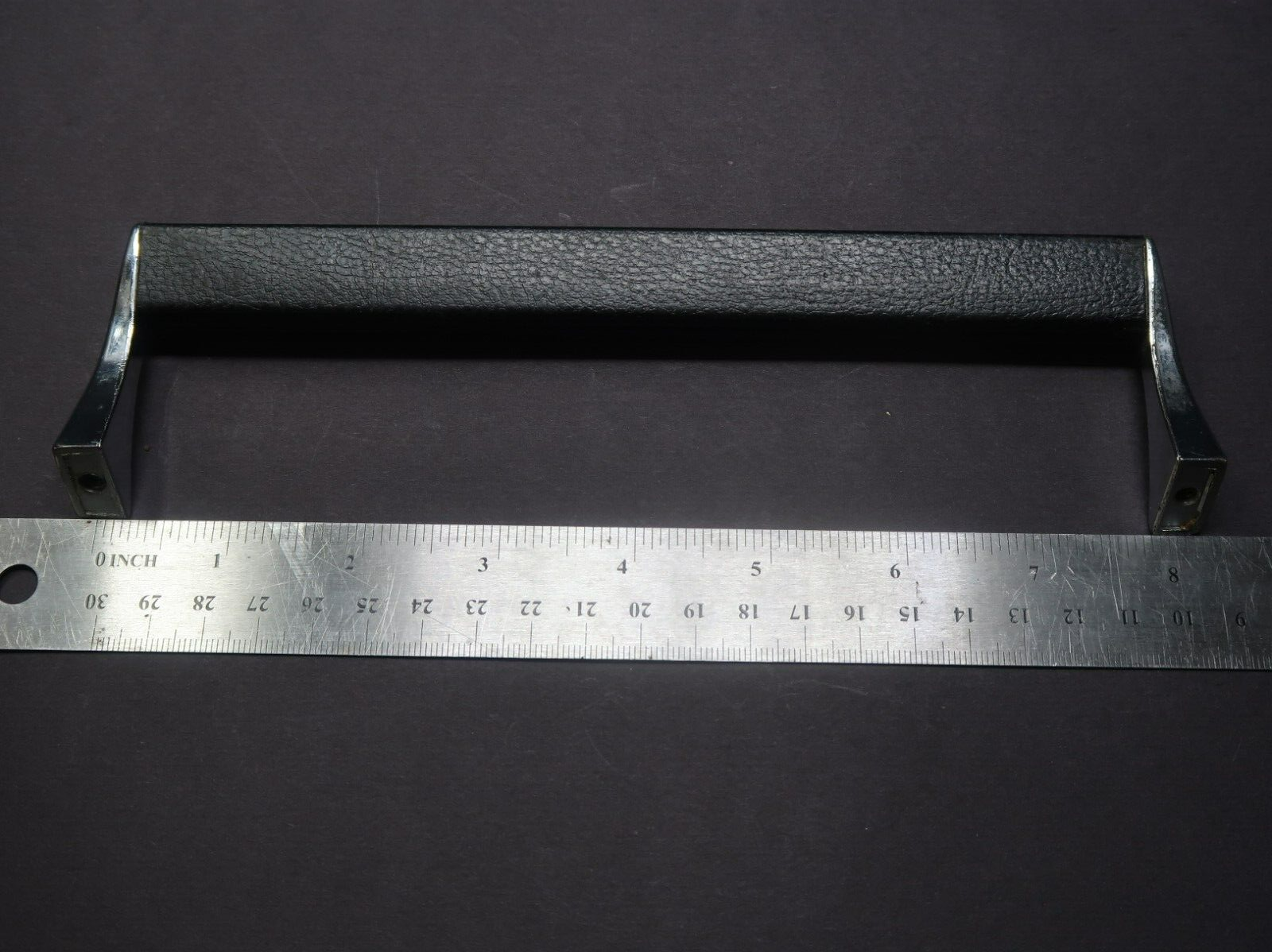 Vintage Cabinet Handle Pull Kitchen Drawer Pull Black & Chrome 8"