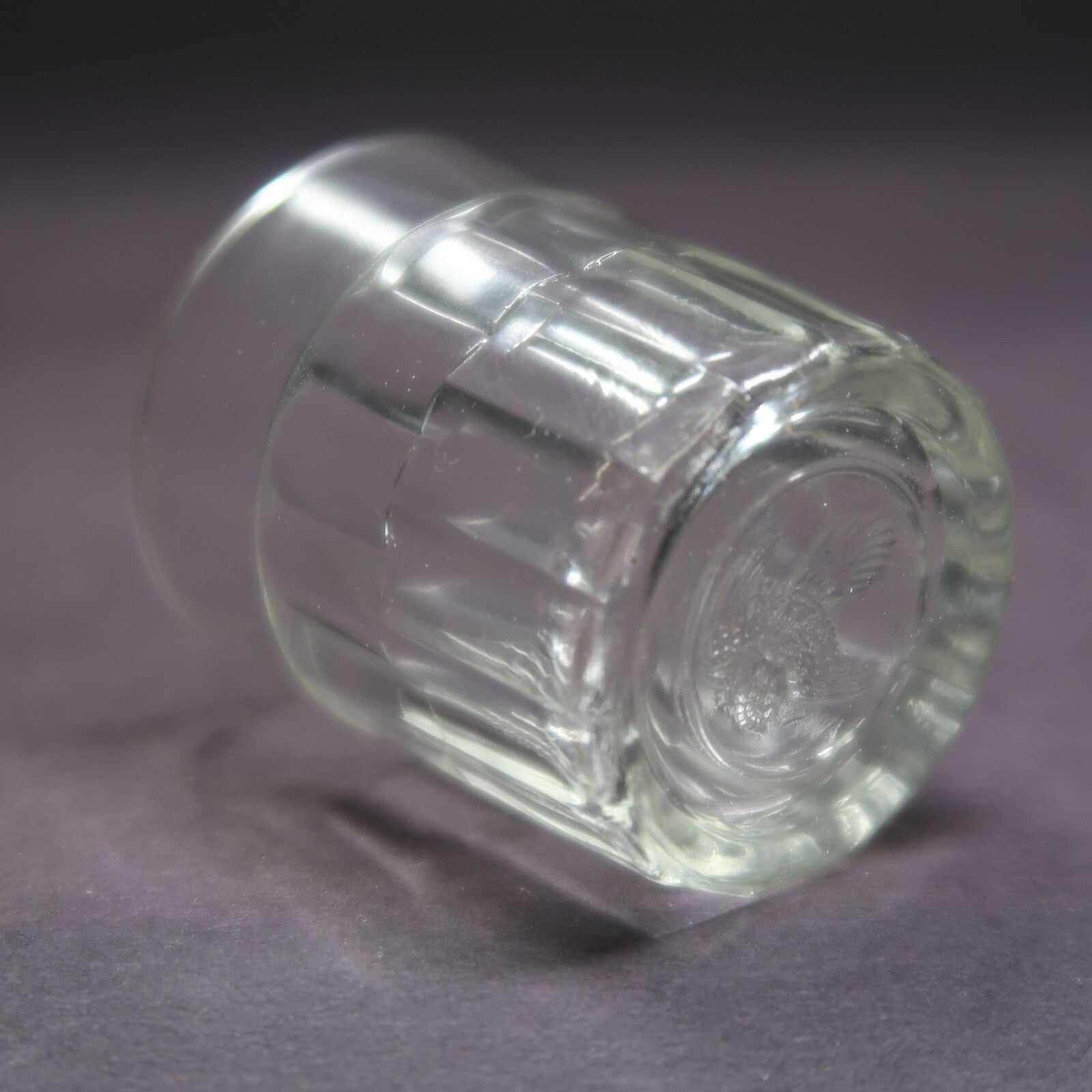 Vintage Shot Glass - Eagle Mark On Bottom H 1.85"