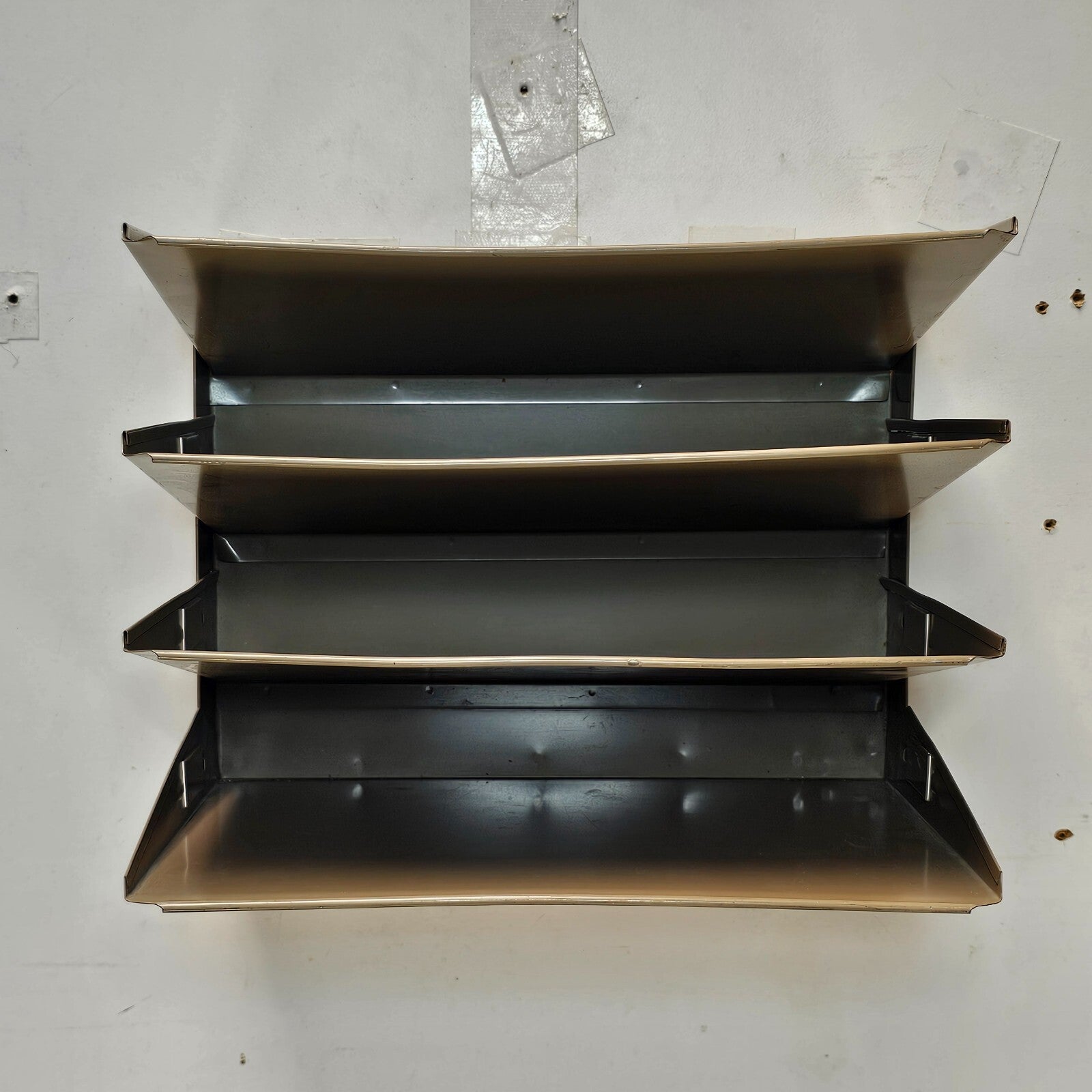 Vintage 4-Tier Wall-Mounted / Desktop Steel File Organizer