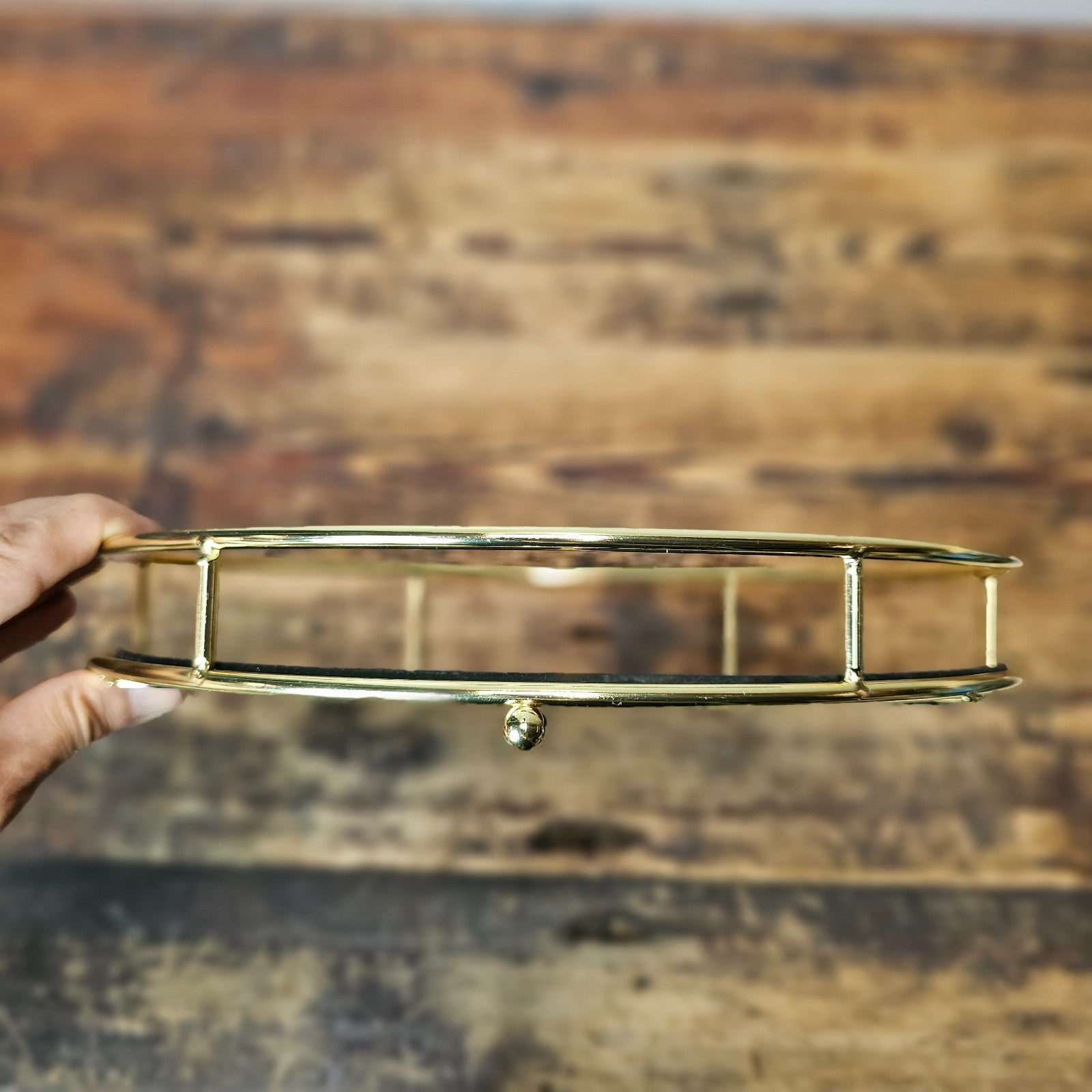 Glass Makeup / Vanity Organizer Tray 11.5"Dia. x 1.75"H