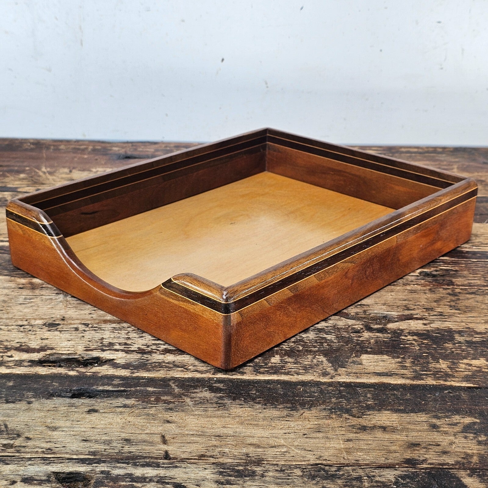 Nordic Style Vintage Wooden Document Tray