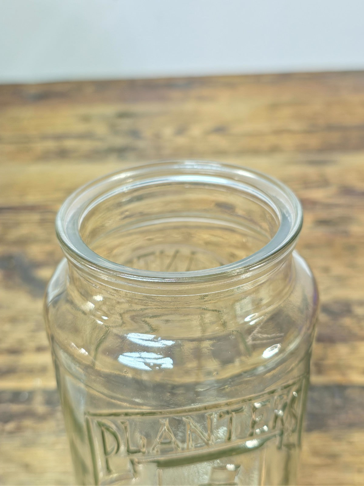 Vintage 1981 Planters Mr. Peanut 75th Anniversary Glass Jar
