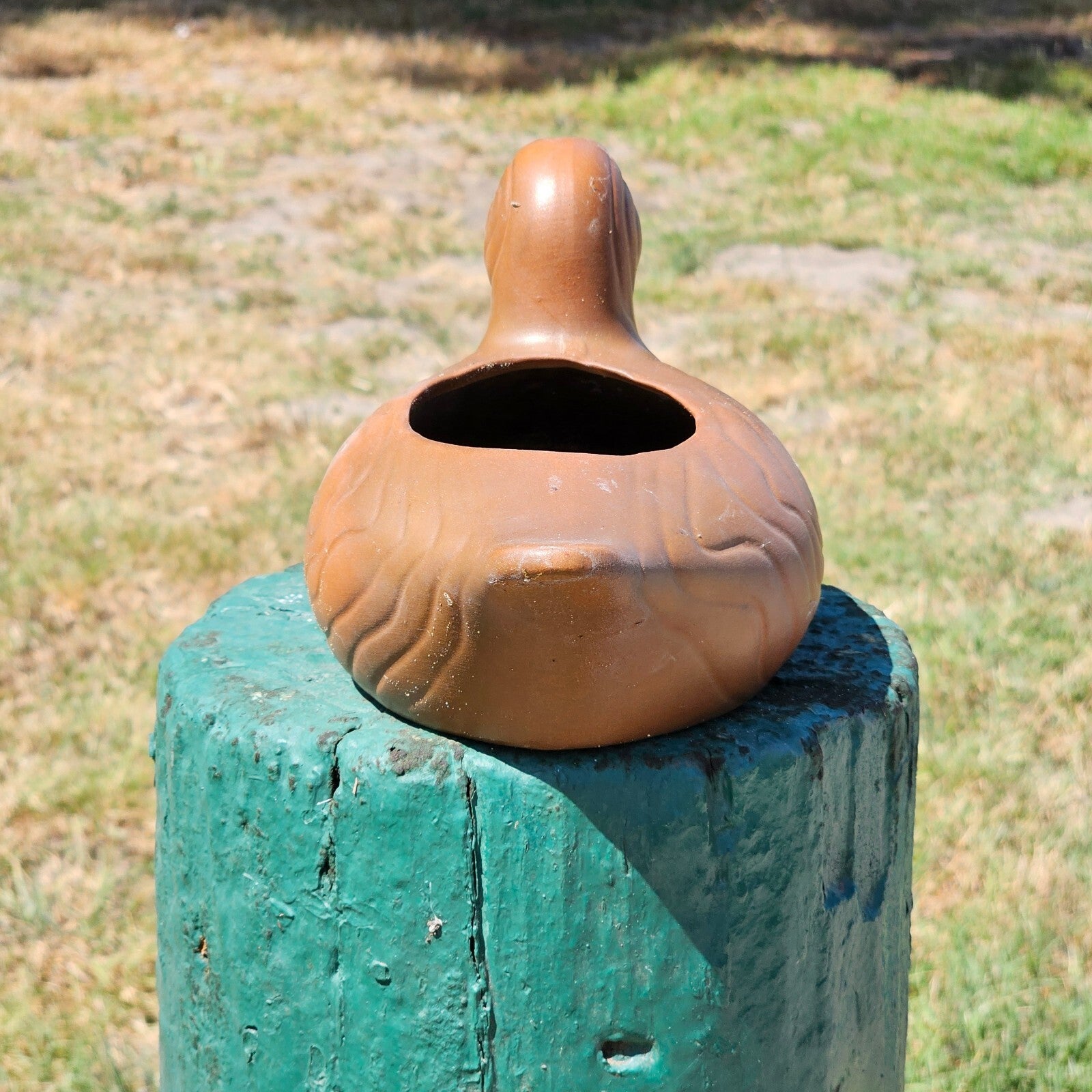 FTDA 1981 Ceramic Duck Planter Chocolate Made In The USA