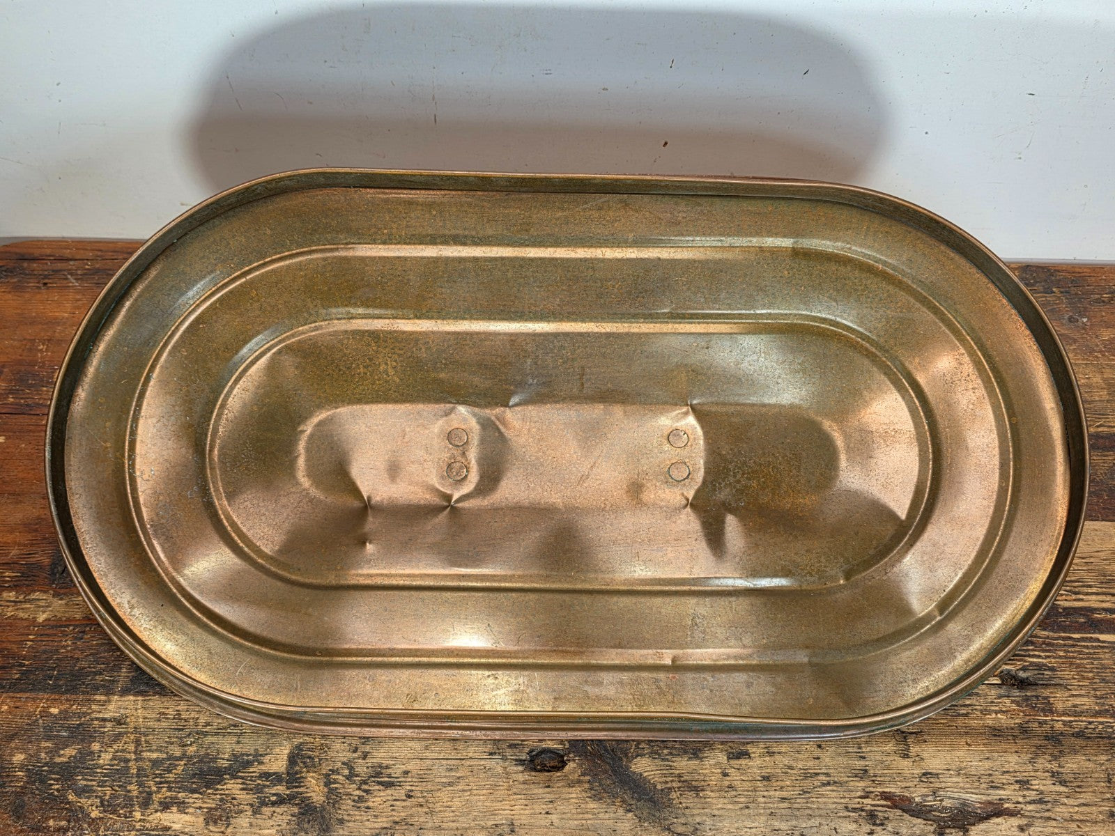 Vintage Copper Virginia Ham Cooker / Wash Pot with Original Iron Handles