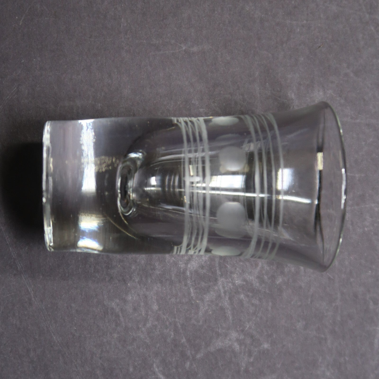 Etched Shot Glass Heavy Bottom H 2.9"