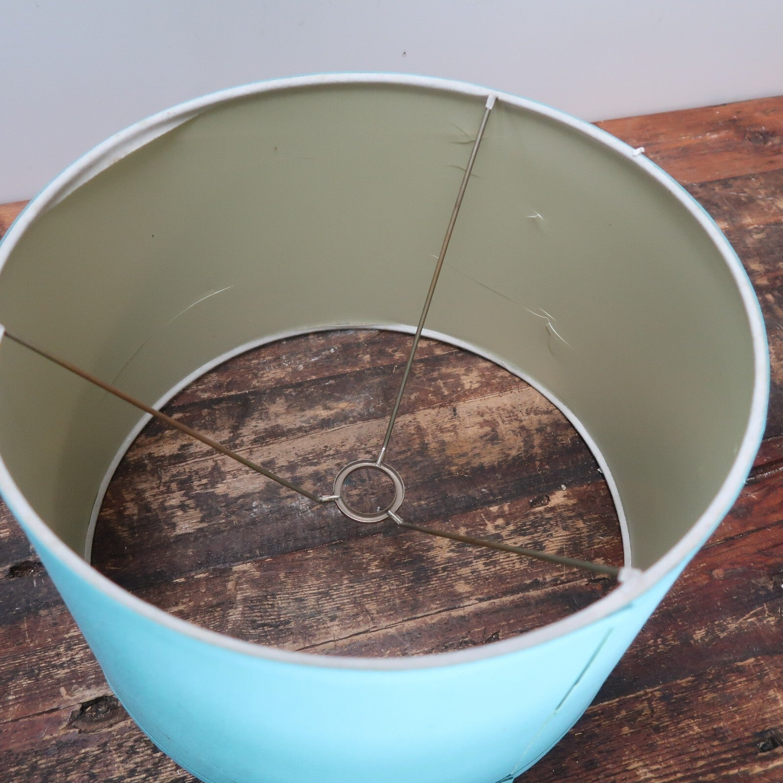 Light Blue Turquoise Table Lamp 13" x 13" x H 25"