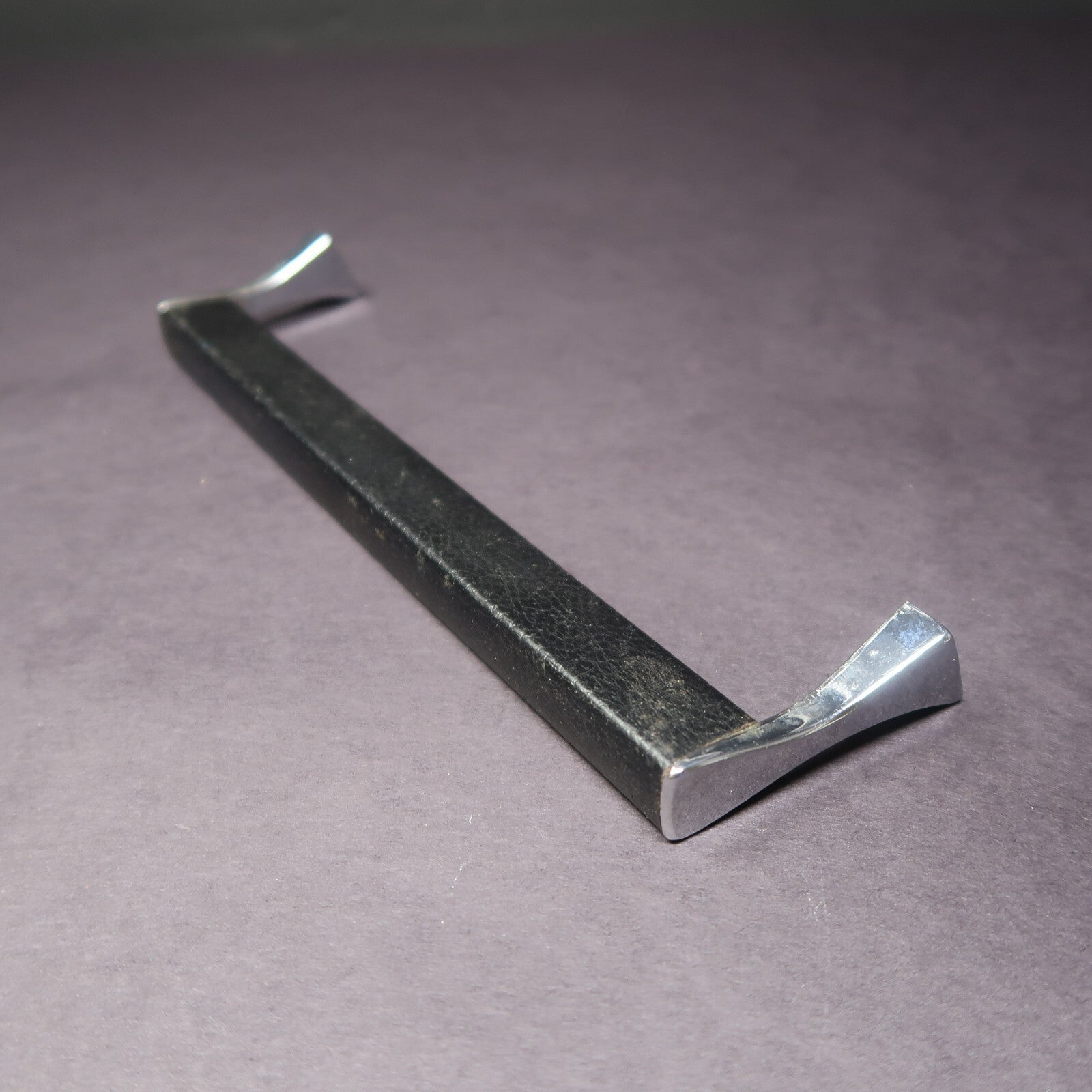 Vintage Cabinet Handle Pull Kitchen Drawer Pull Black & Chrome 8"