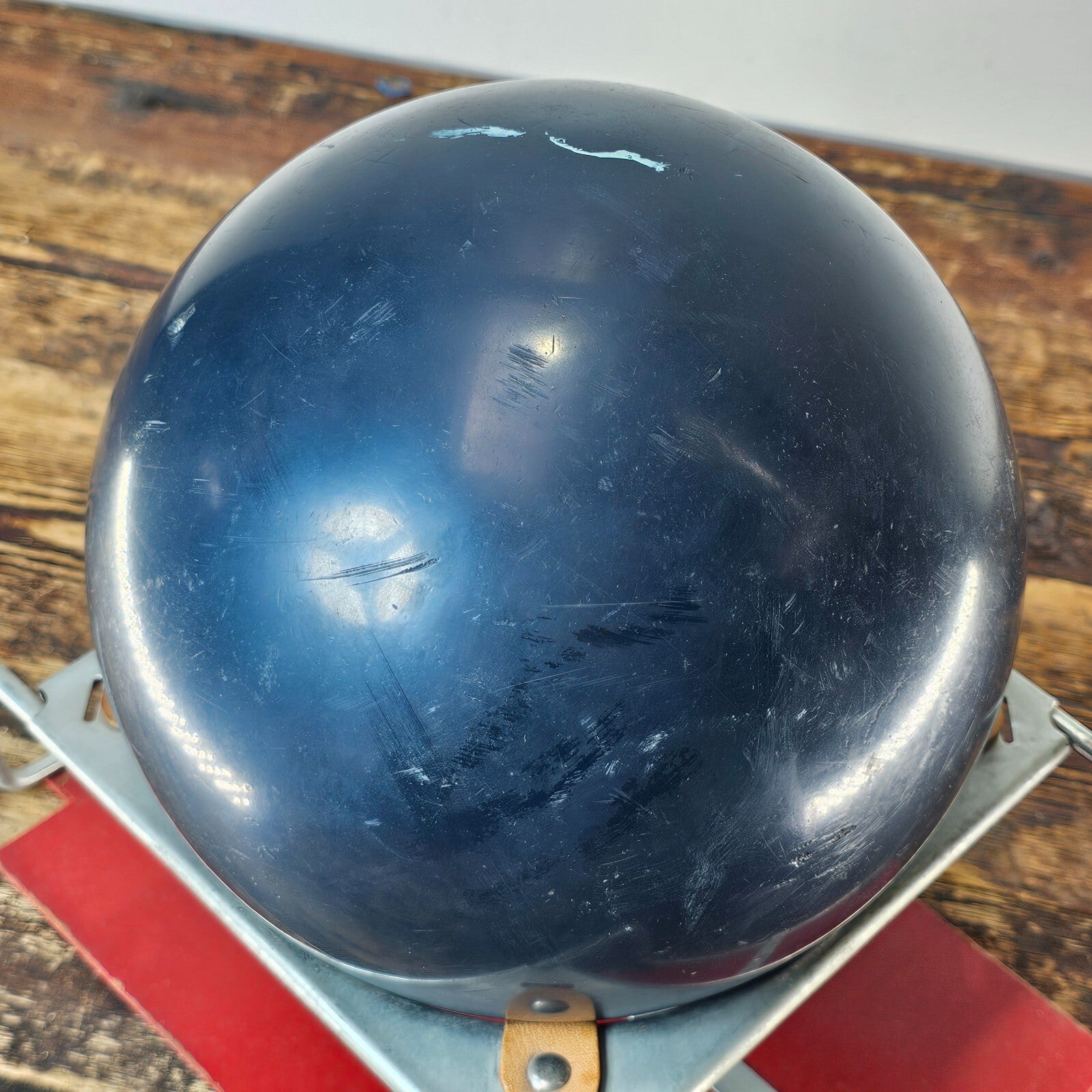 Vintage Brunswick Marion Ladewig  Bowling Ball 12.75 lb. With Base