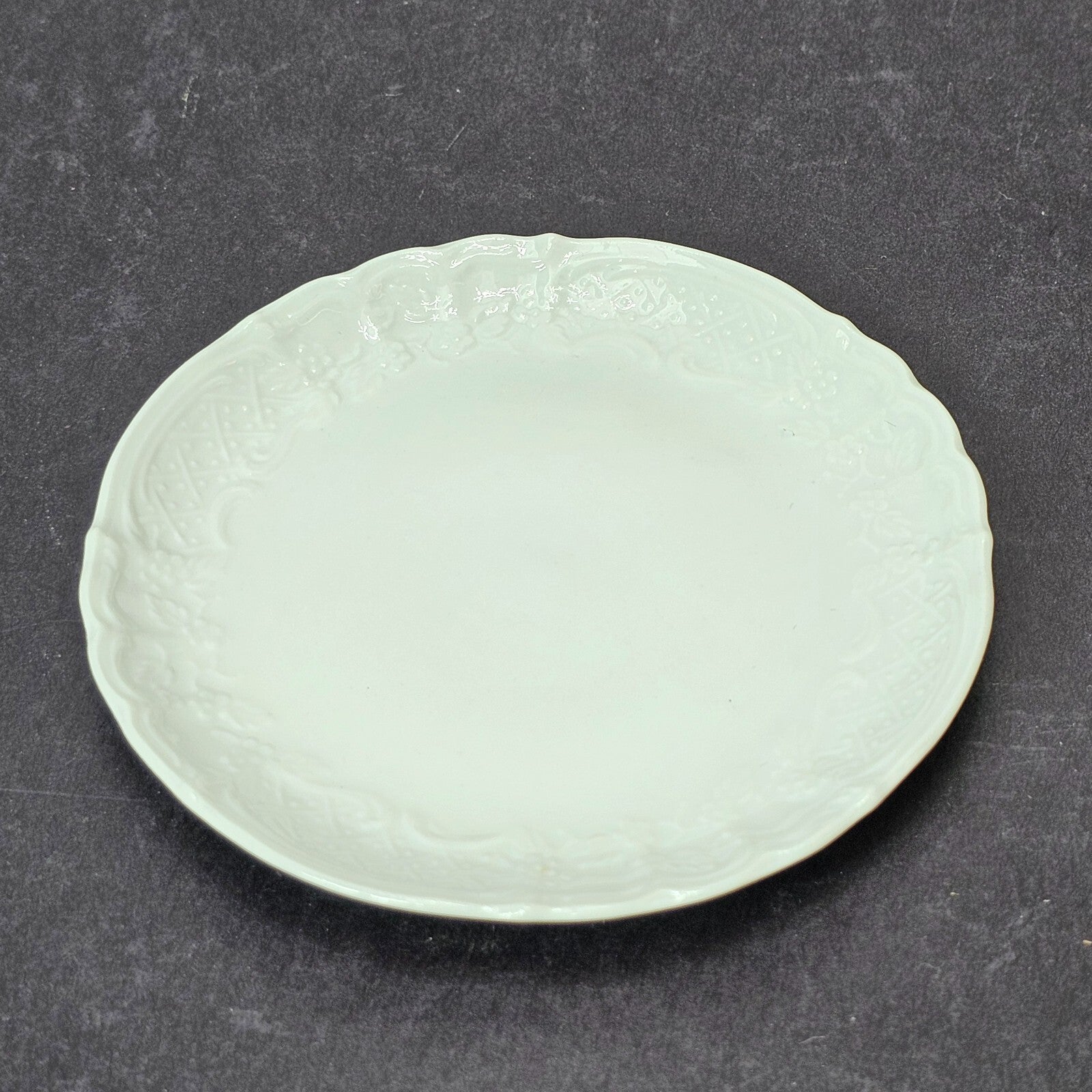 Set of 5 Kaiser West Germany Sauce Tapas Butter Pat Dish Floral Embossed 4.25"