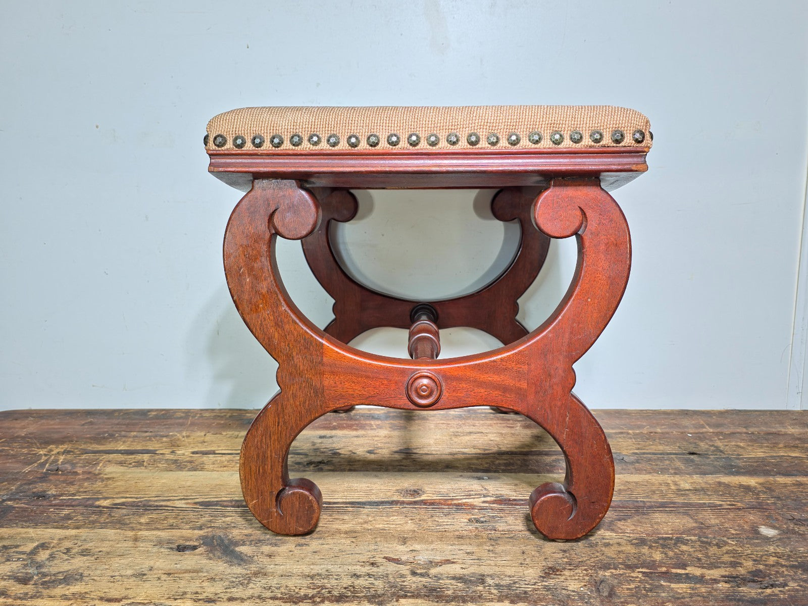 Rare 1930s Vander Ley Bros Needlepoint Stool | 300 Hall St. Grand Rapids Antique