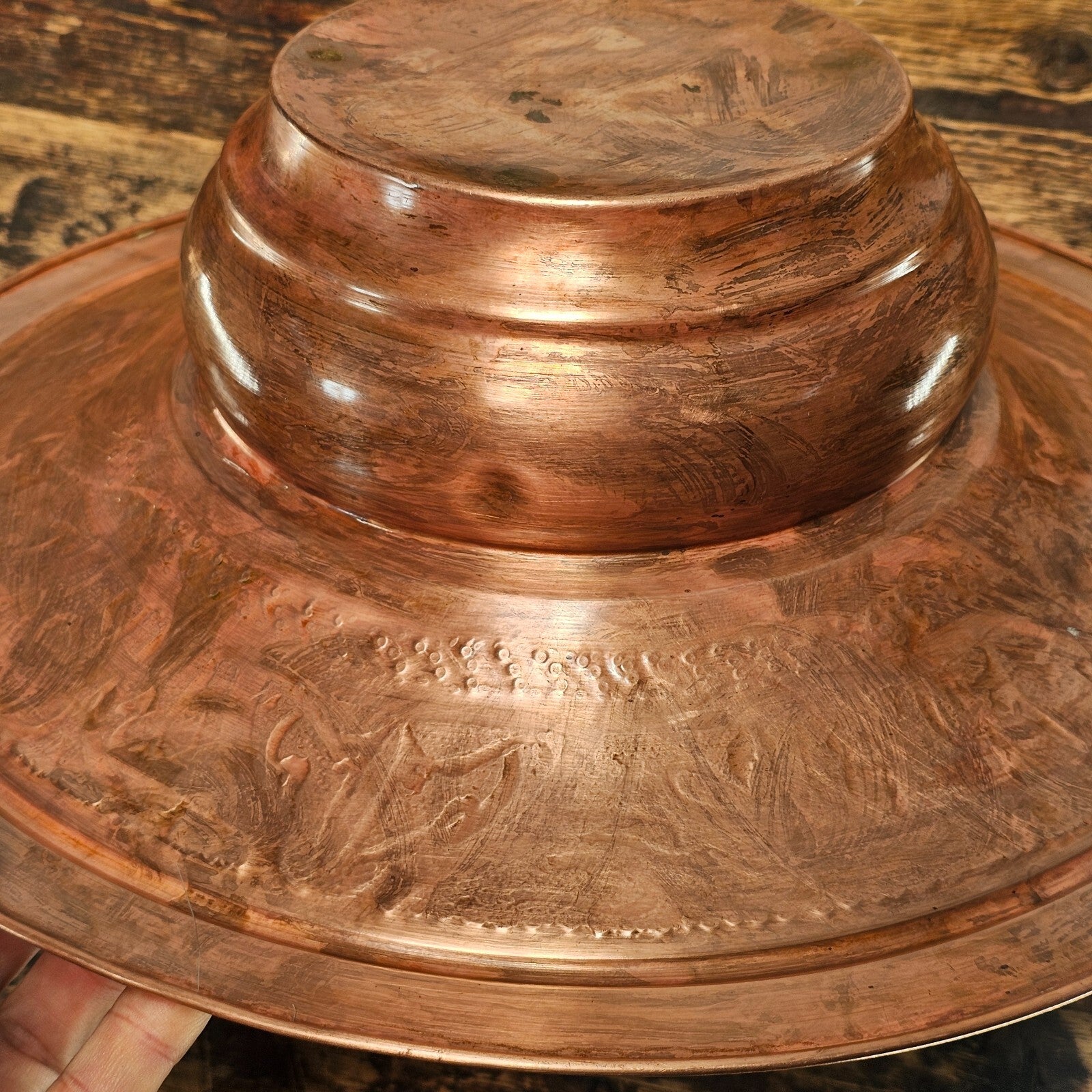 Antique Islamic Indo-Persian Copper Ablution Basin | Decorative Ritual Vessel