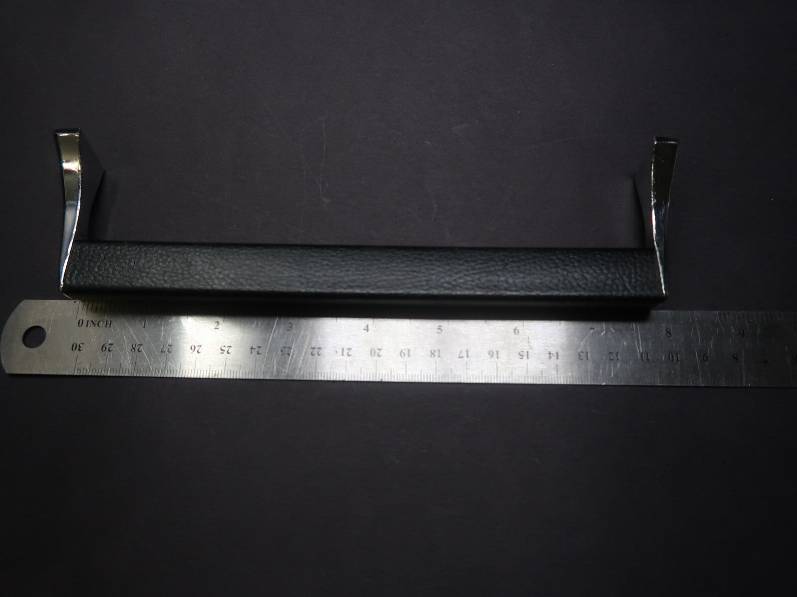 Vintage Cabinet Handle Pull Kitchen Drawer Pull Black & Chrome 8"
