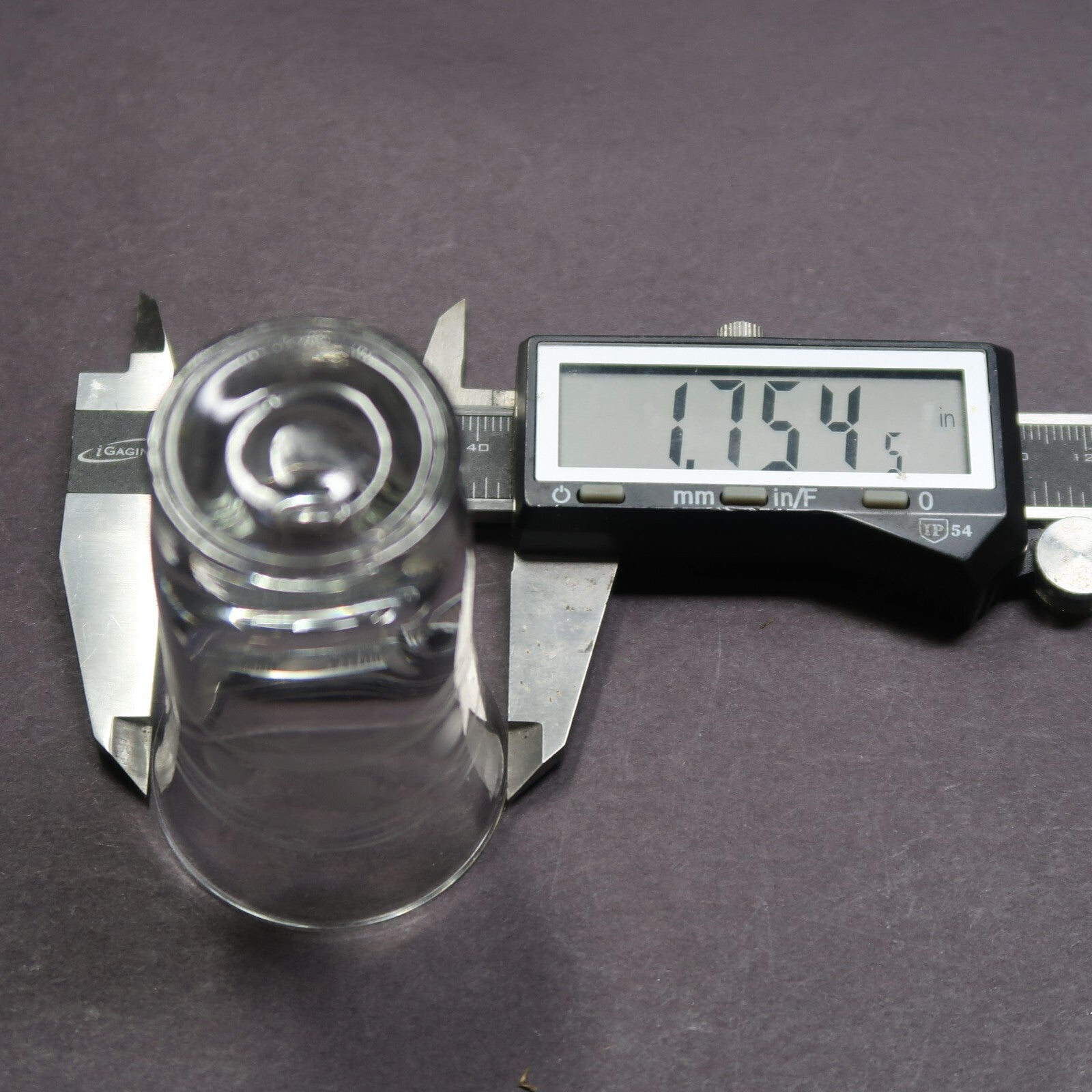 Etched Shot Glass Heavy Bottom H 2.9"