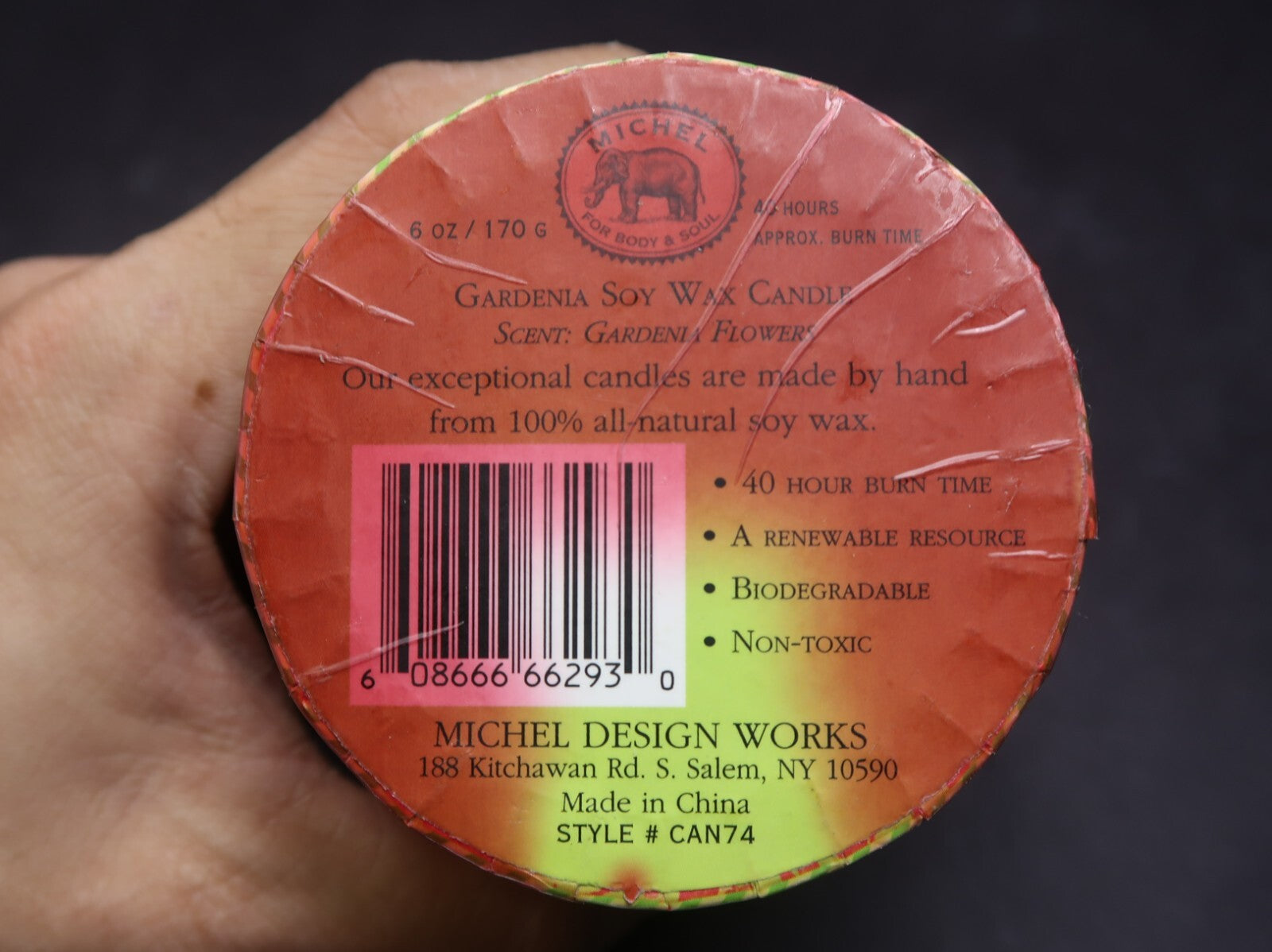 Michel Design For Body & Soul Gardenia Flowers Soy Wax Candle 6 oz - 40 Hrs