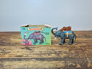 Vintage 1975 J.N.N.Y. Elephant Coin Bank — Made in Hong Kong w/ Box