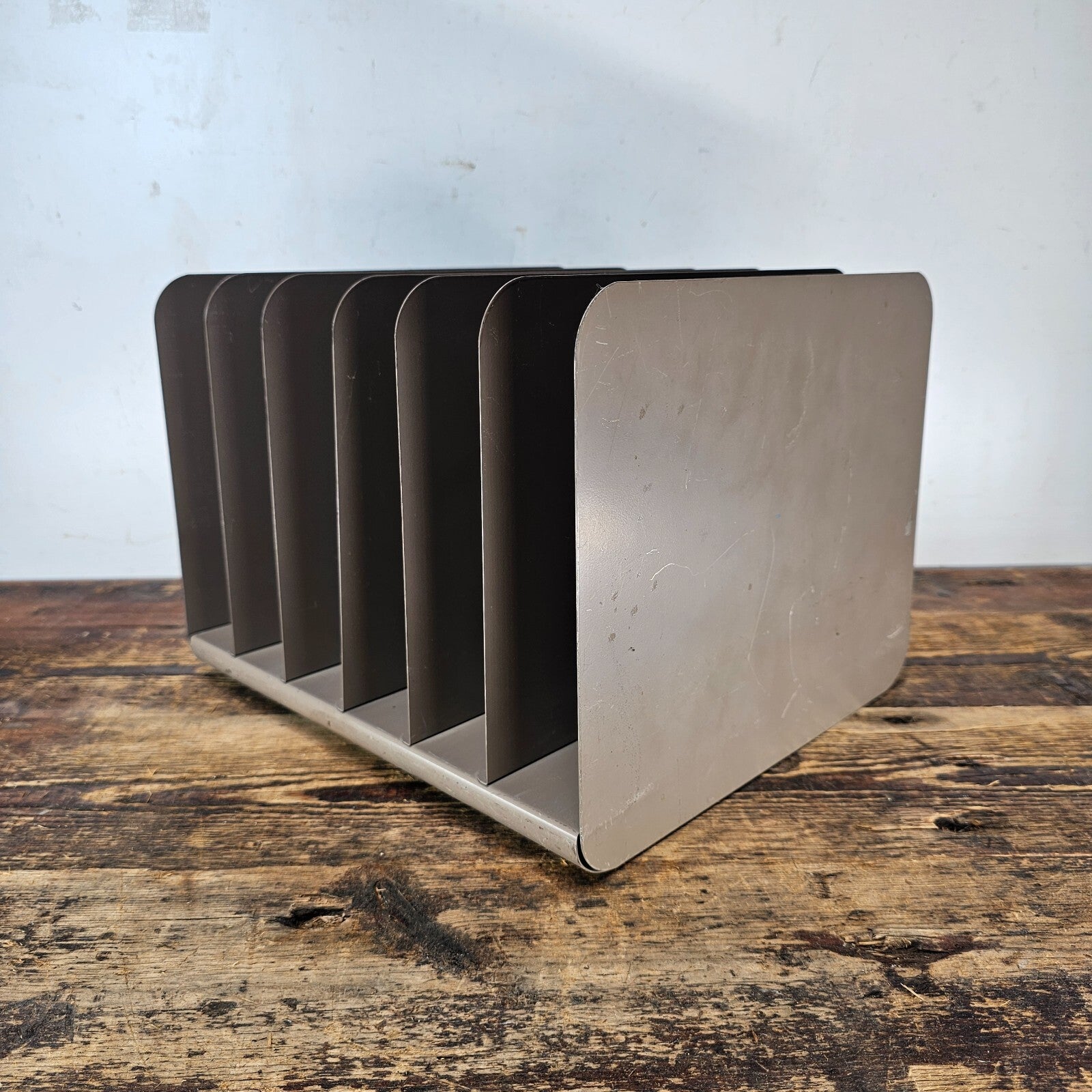Vintage Steelmaster 6 Compartment Desktop File Organizer