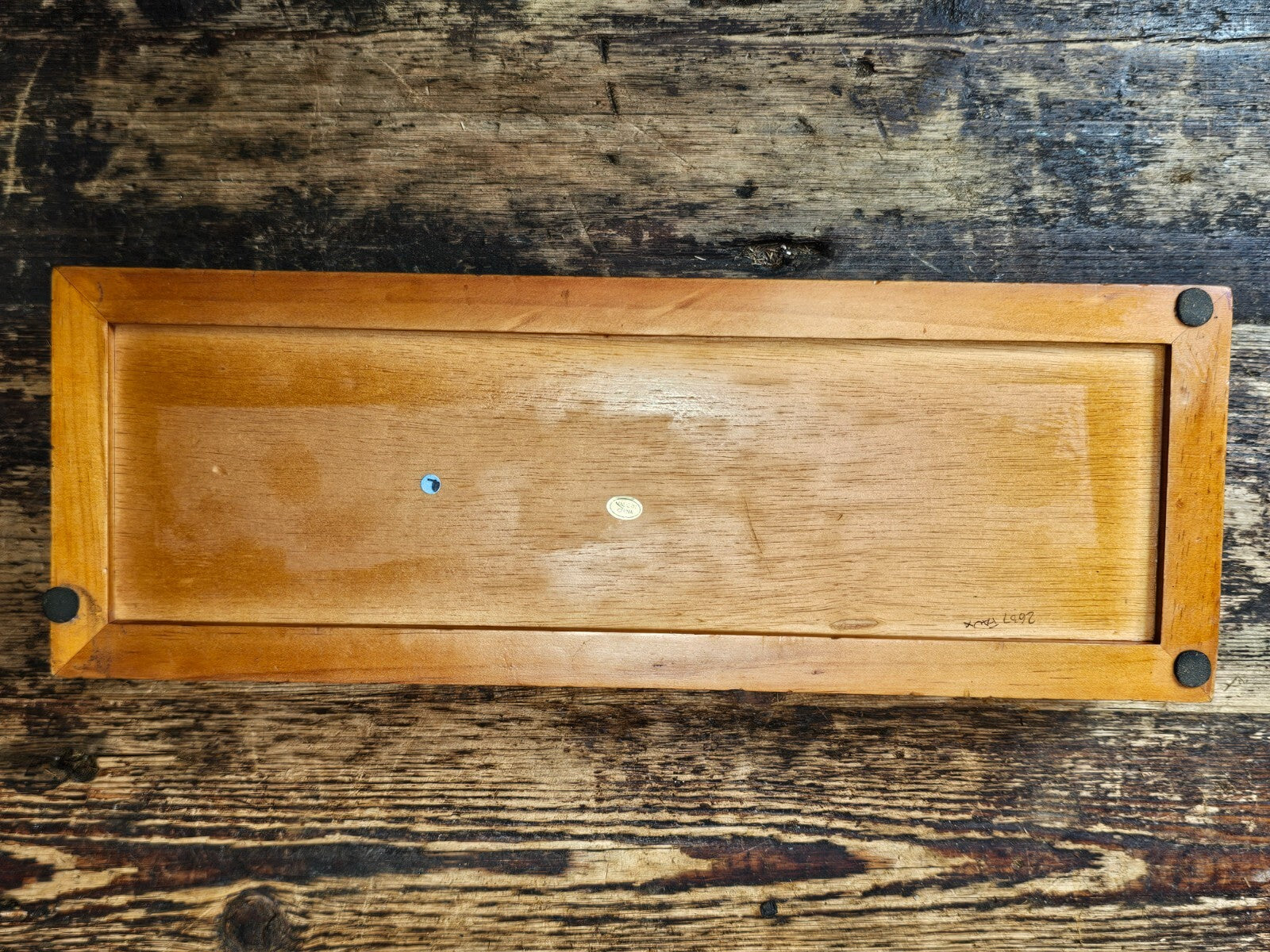 Wooden Desk Organizer  14.75"L × 5.25"W × 2"H (9 oz.)