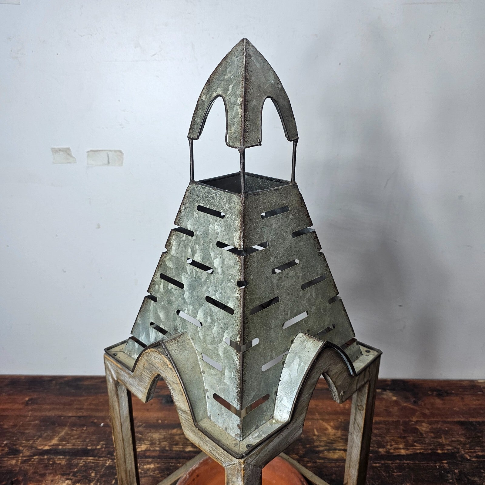 Decorative Candle Holder / Bird Feeder 8.5" x 8.5" x 21.5" H