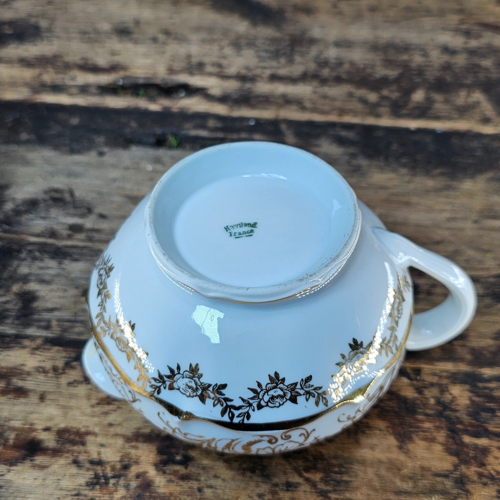 Vintage Haviland Limoges "Noble Ladies" Gold Gilt Tea Set - 5 Pcs