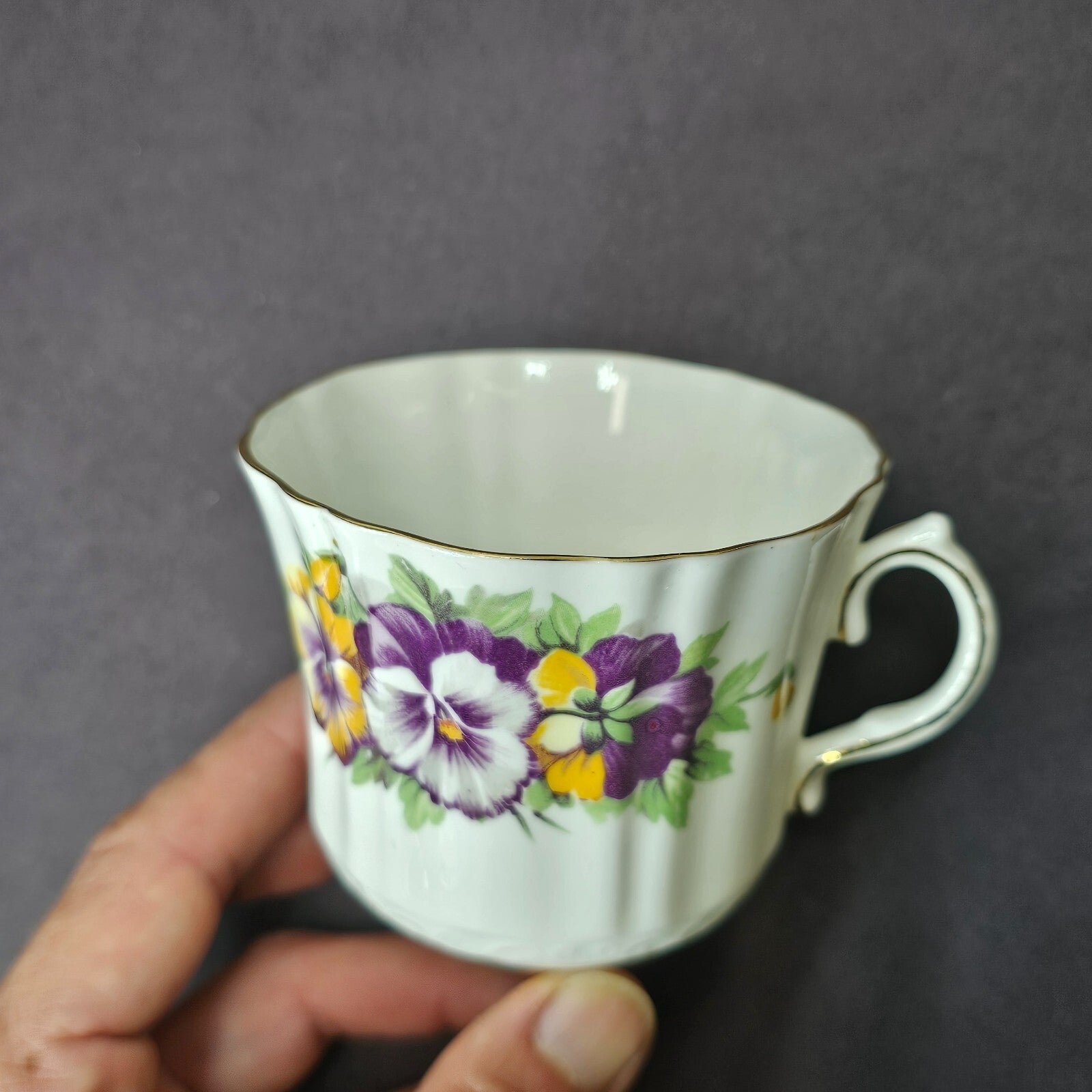 Vintage Old Royal Bone China England Teacup & Saucer Set From England