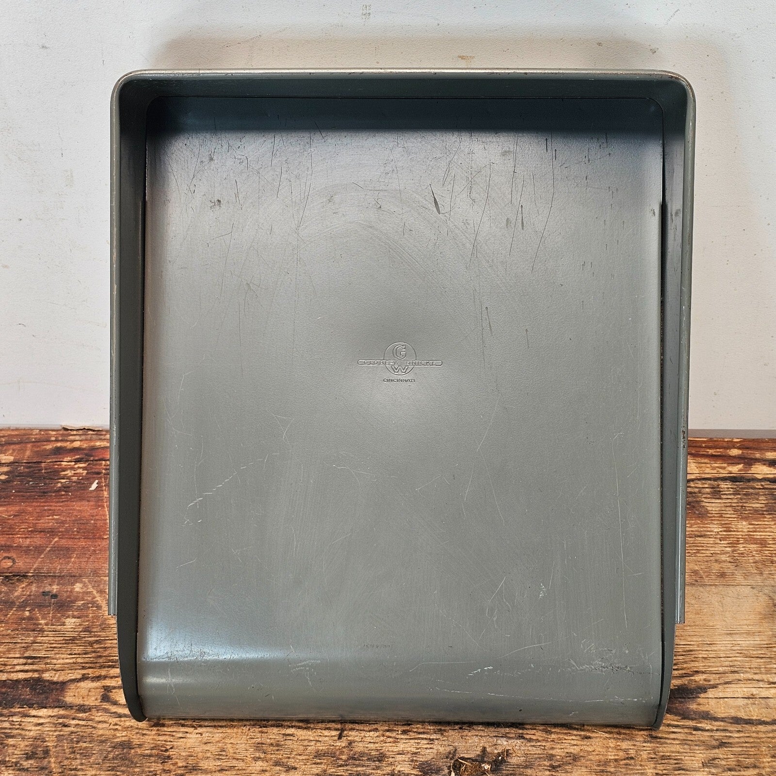 Vintage Globe-Wernicke Metal Paper Tray File Organizer