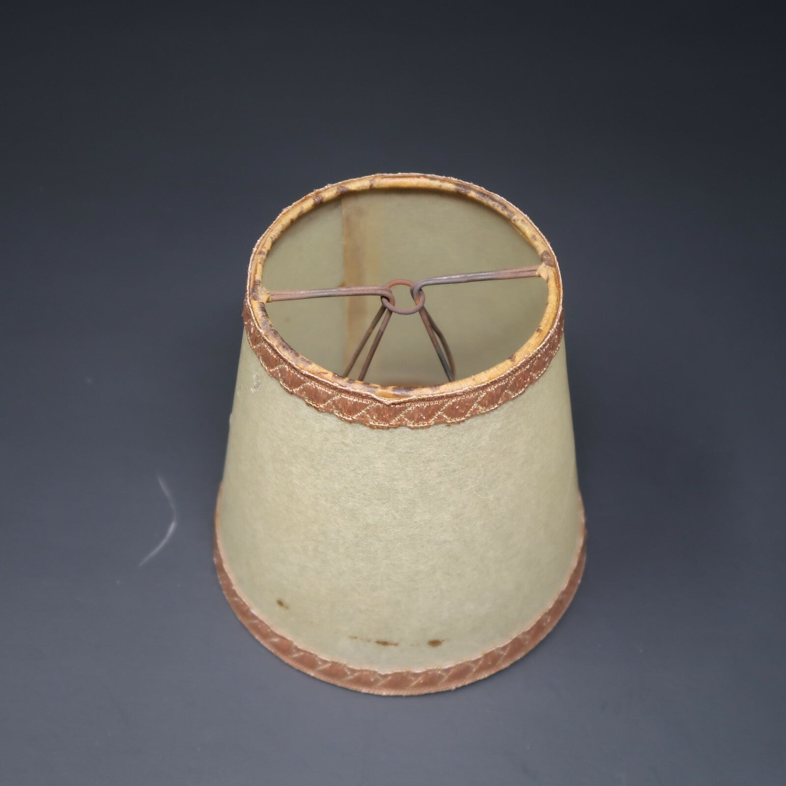 Vintage Chandelier Clip On Paper Empire Lamp Shade 2.75" x 3.75" x 4"