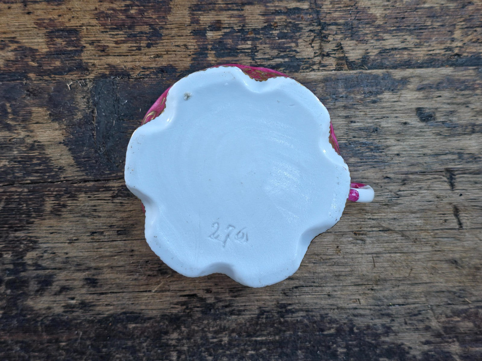 Vintage English Pink & Gilded Gold Porcelain Cup & Saucer – Beautiful Condition