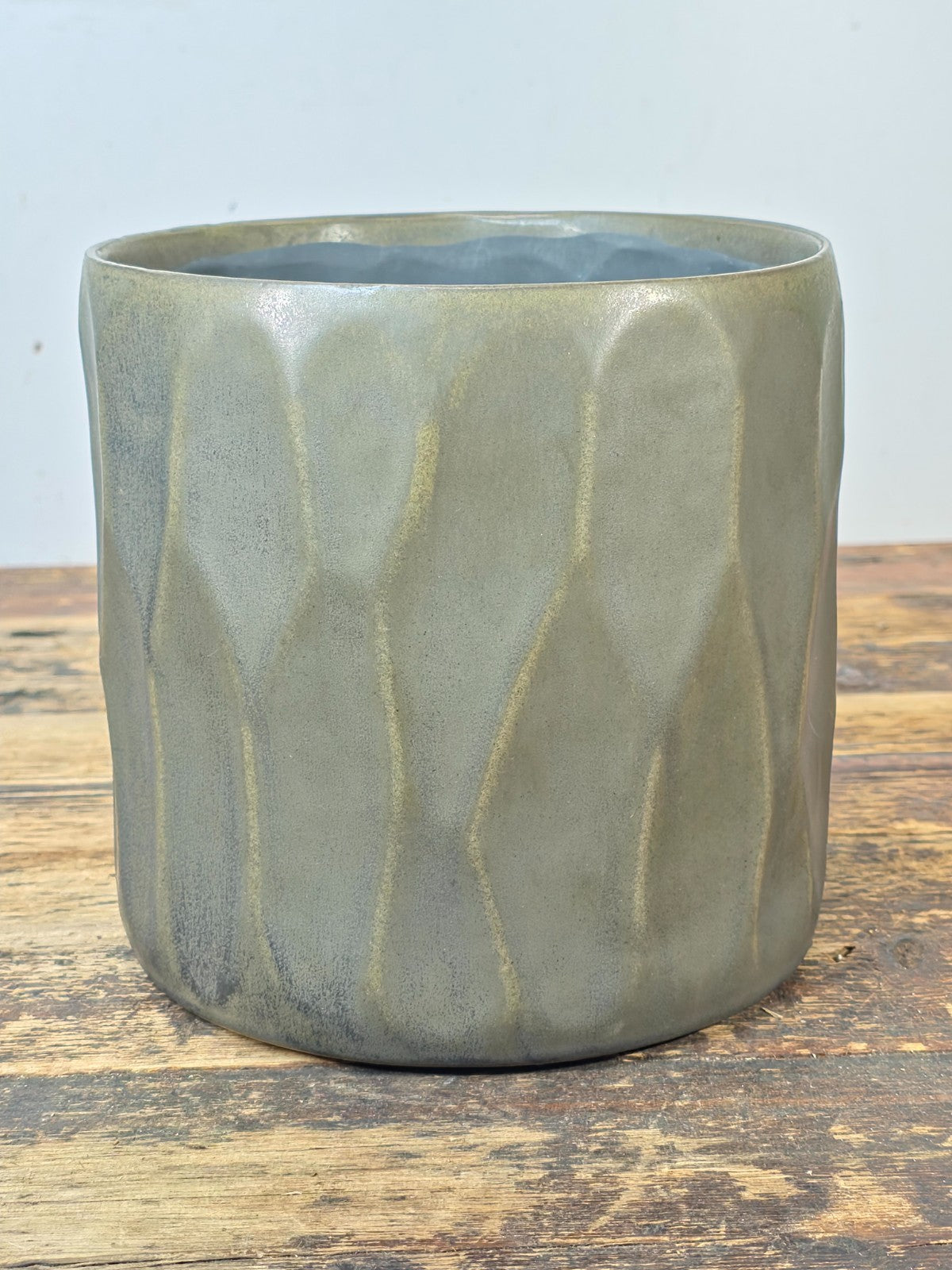 Rolling Greens “Fair Orchid Pot” — Textured Gray Ceramic Planter (7”)