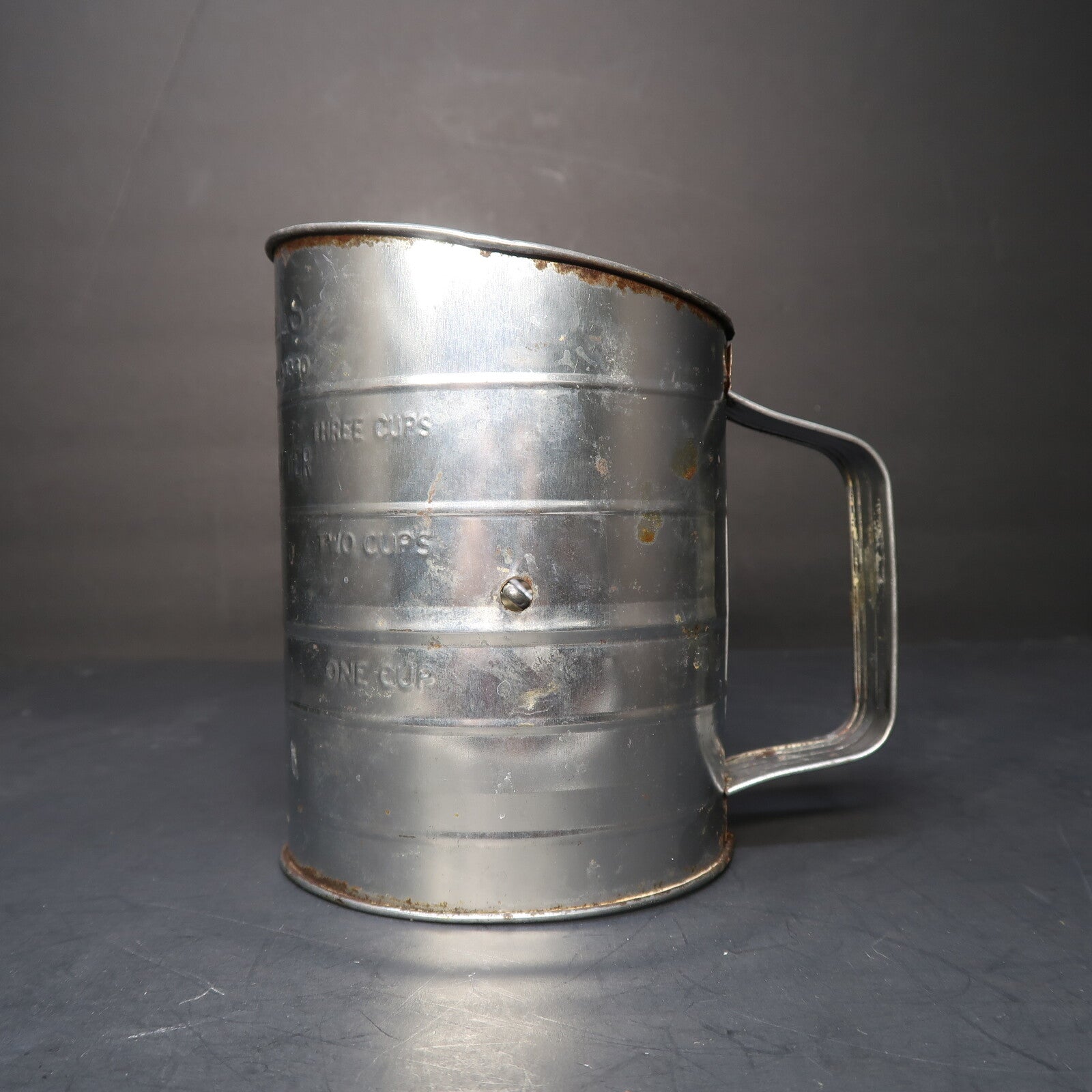 Bromwell's Vintage 3 Cup Flour Sifter Wooden Handle