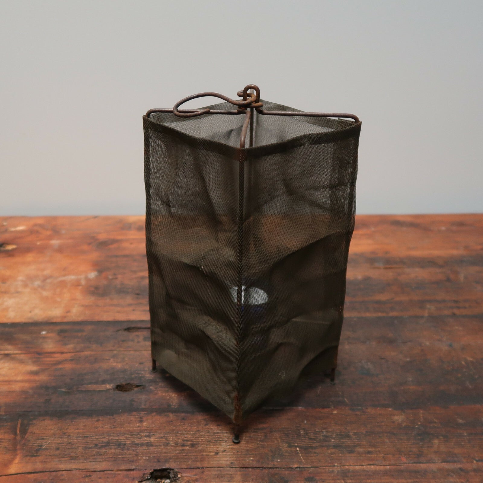 Rustic Metal Mesh Candle Holder Table Top Hanging 5" x 5" x H 9"