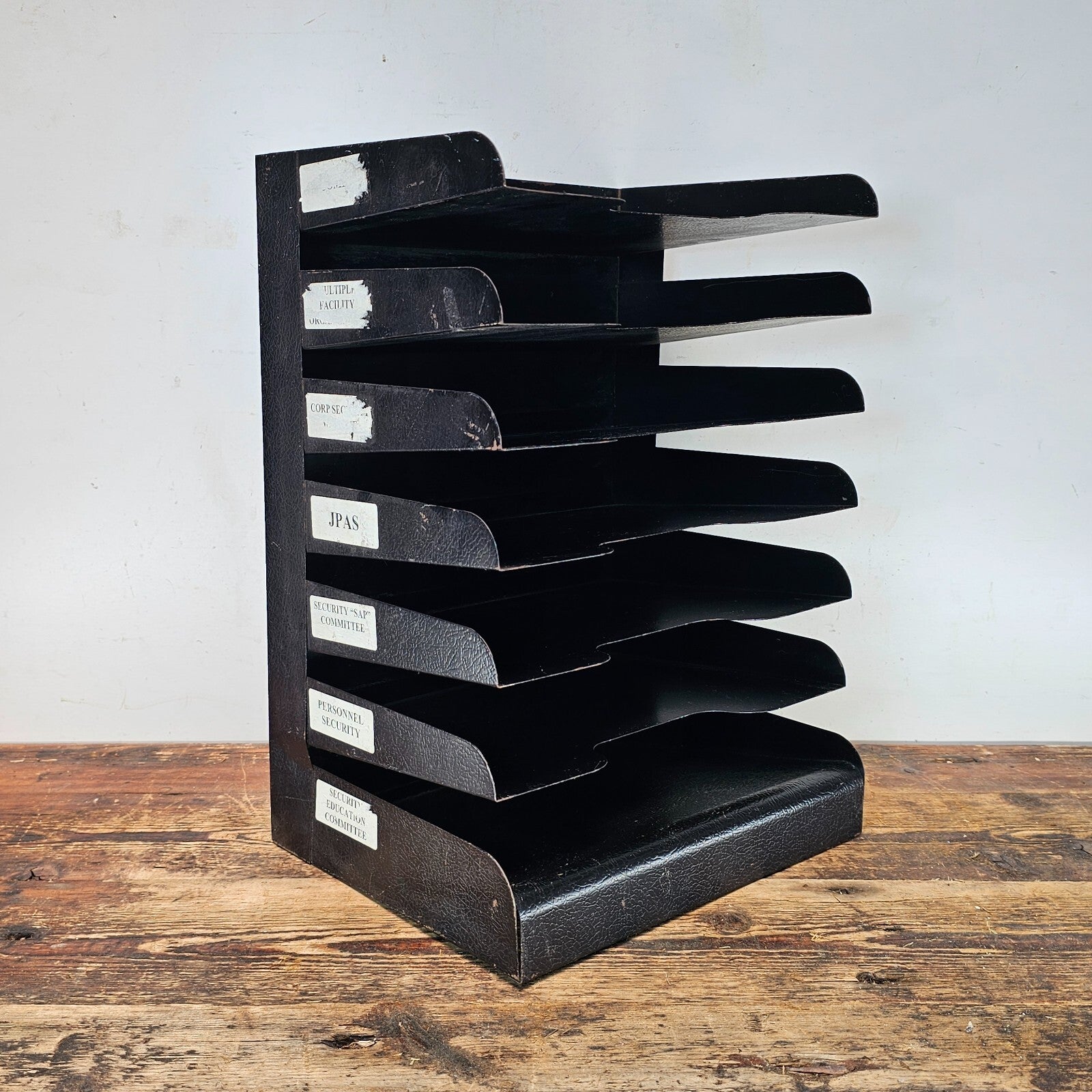Vintage Buddy Products 7-Slot Desktop File Organizer
