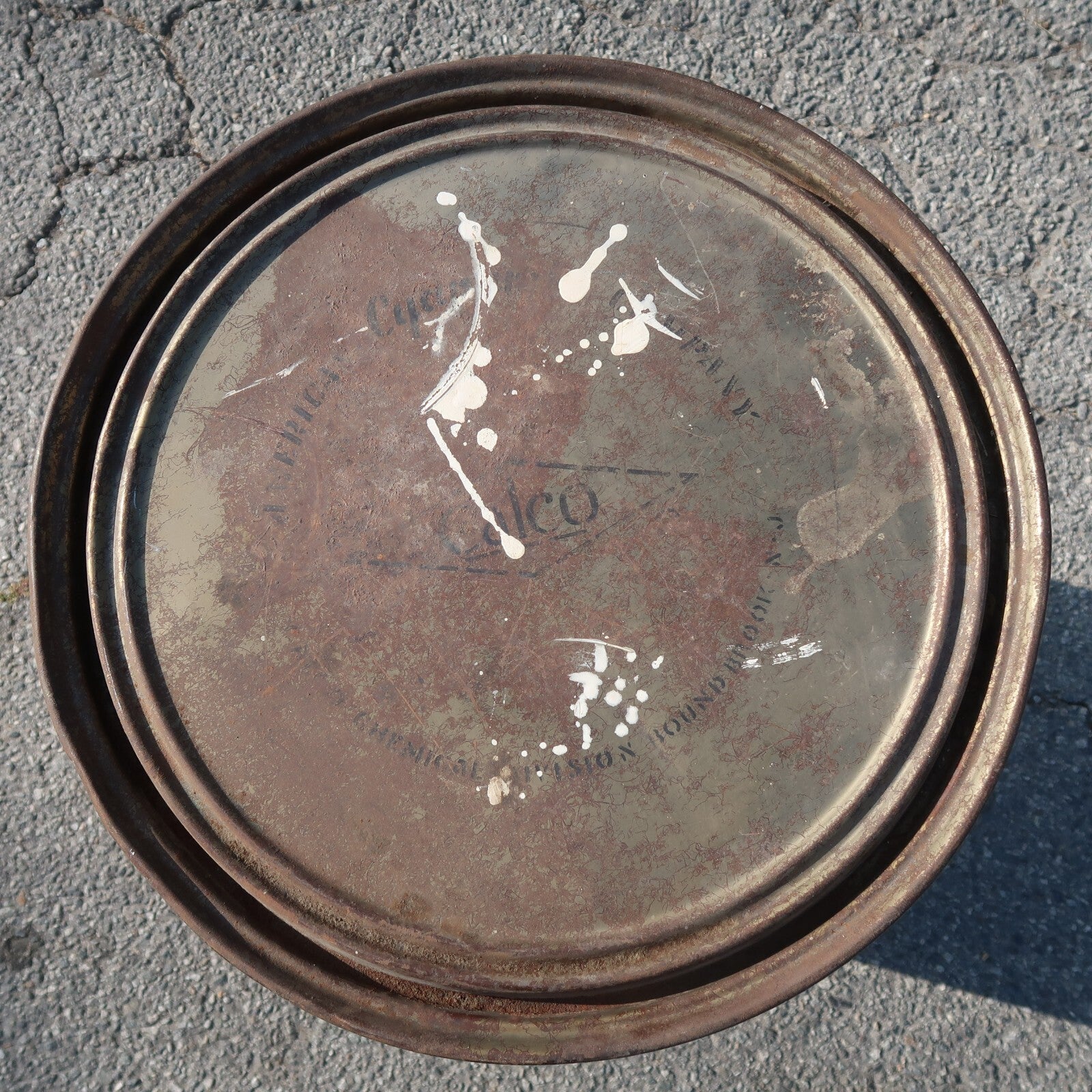 Vintage Calco Fiber Drum Barrel Storage With Lid 19" Diam. 31" Tall